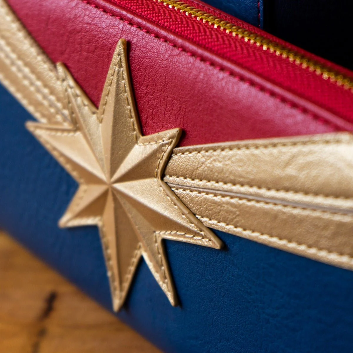 Loungefly x Marvel Captain Marvel Zip Around Purse - Image 4