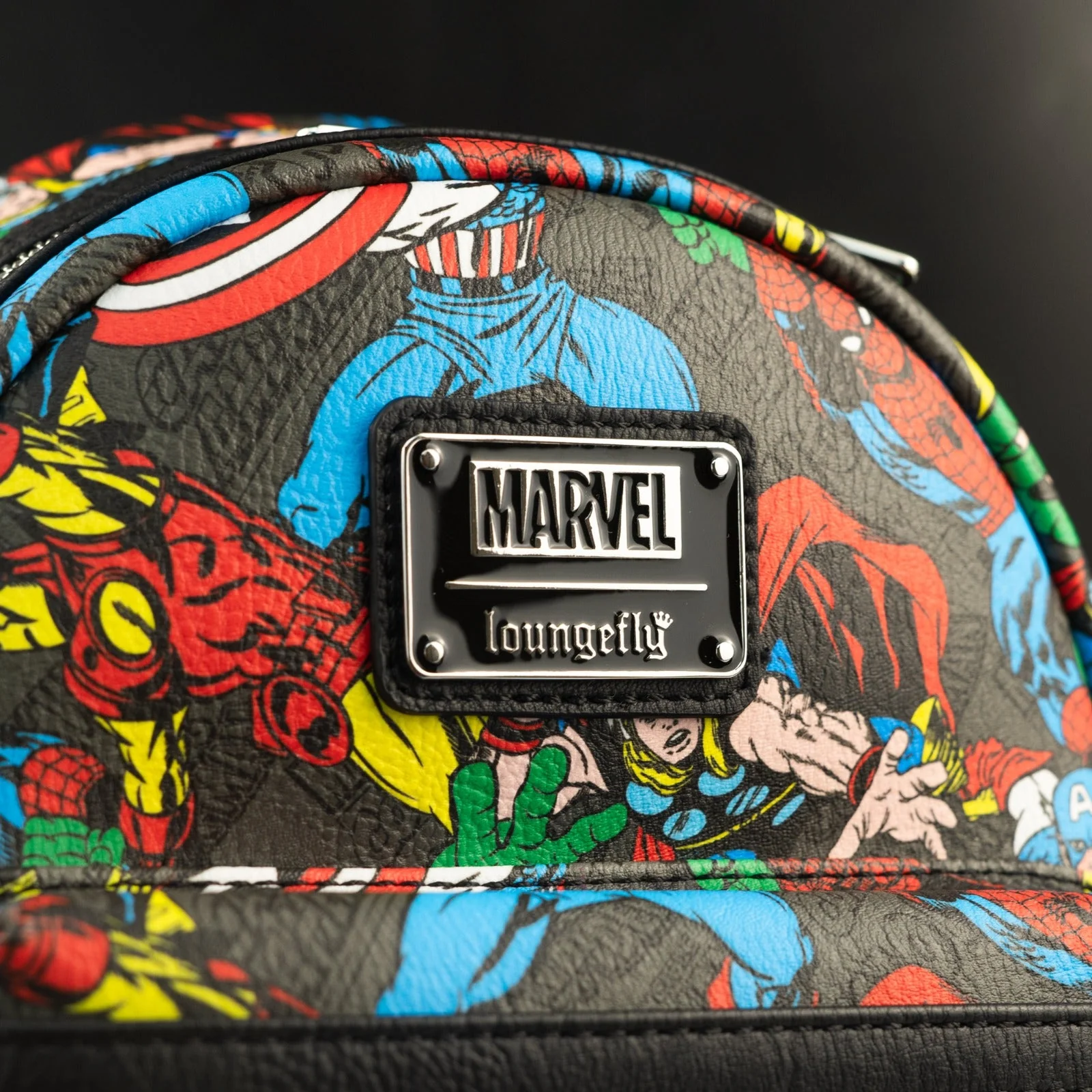 Loungefly x Marvel Comic Book Character Poses AOP Mini Backpack - Image 2