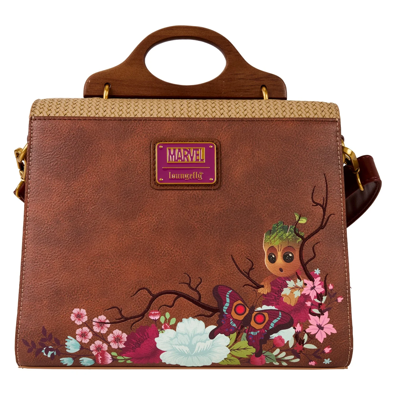 Loungefly x Marvel Guardians of the Galaxy Groot Floral Crossbody Bag - Image 3