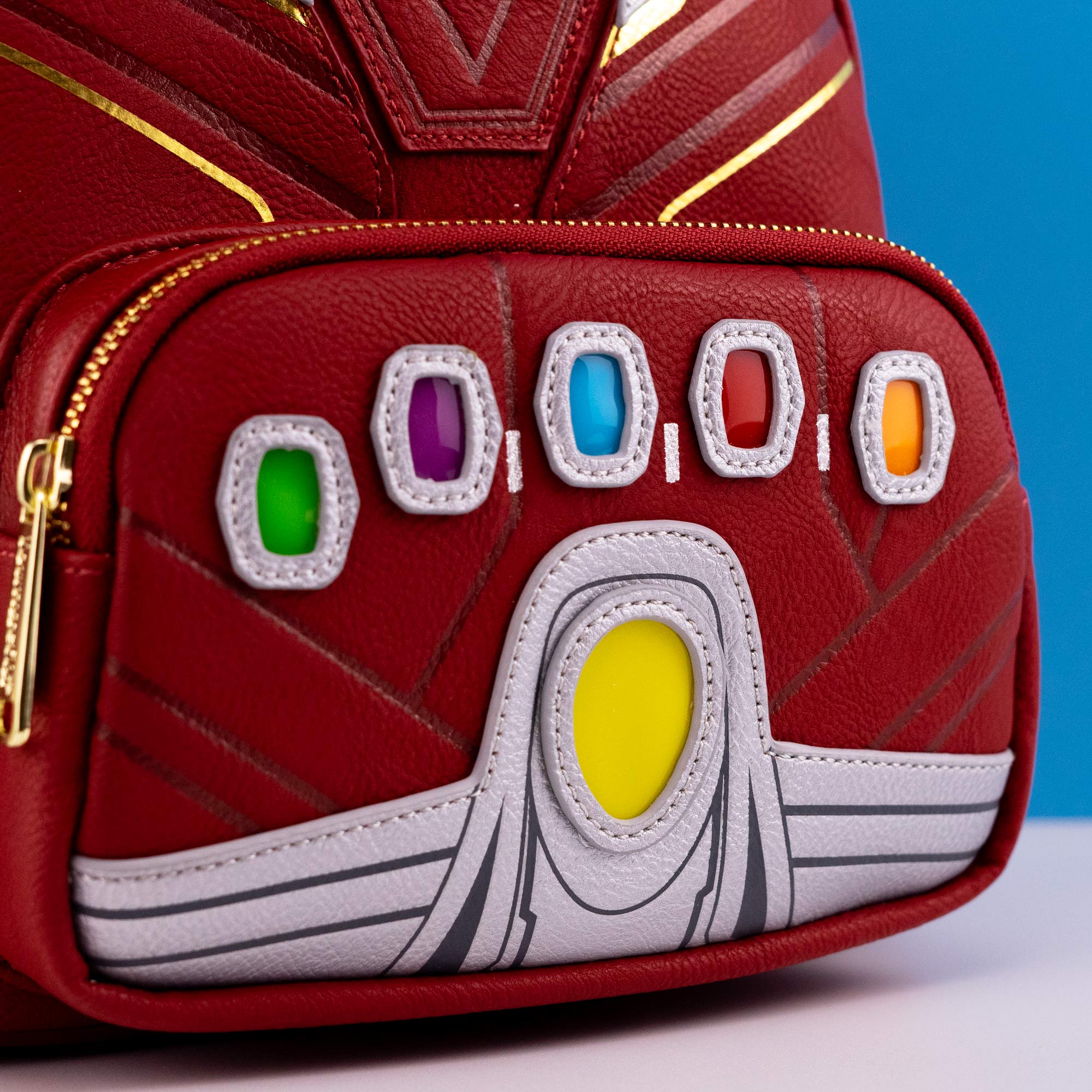 Loungefly x Marvel Infinity Gauntlet Iron Man Cosplay Mini Backpack - Image 3