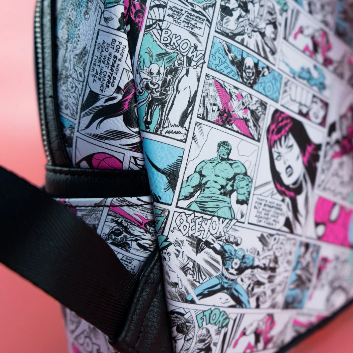 Loungefly x Marvel Classic Comic Strip Print Mini Backpack - Image 4