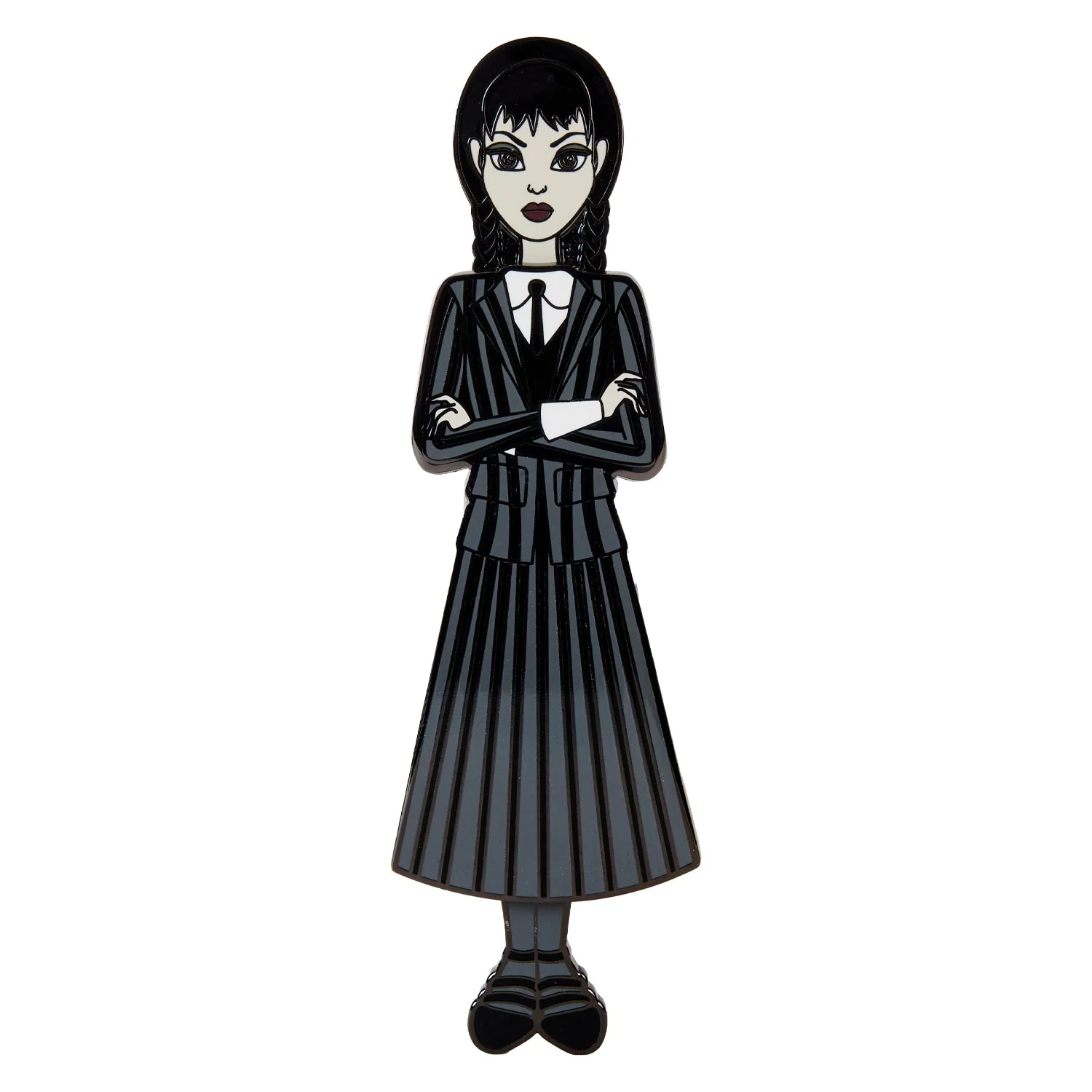 Loungefly x MGM Wednesday Addams Paper Doll Pin - Image 5
