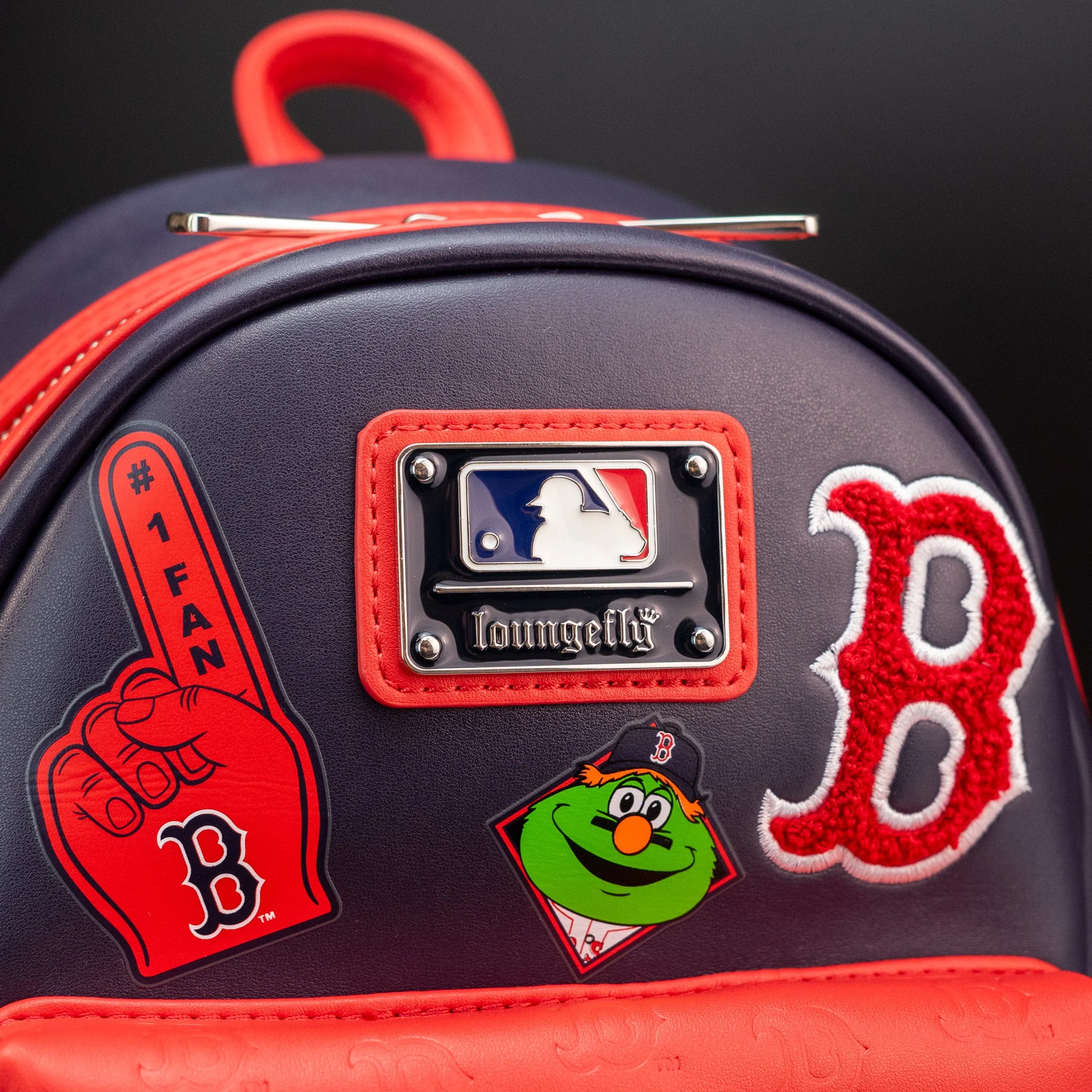 Loungefly x MLB Boston Red Sox Patches Mini Backpack - Image 2