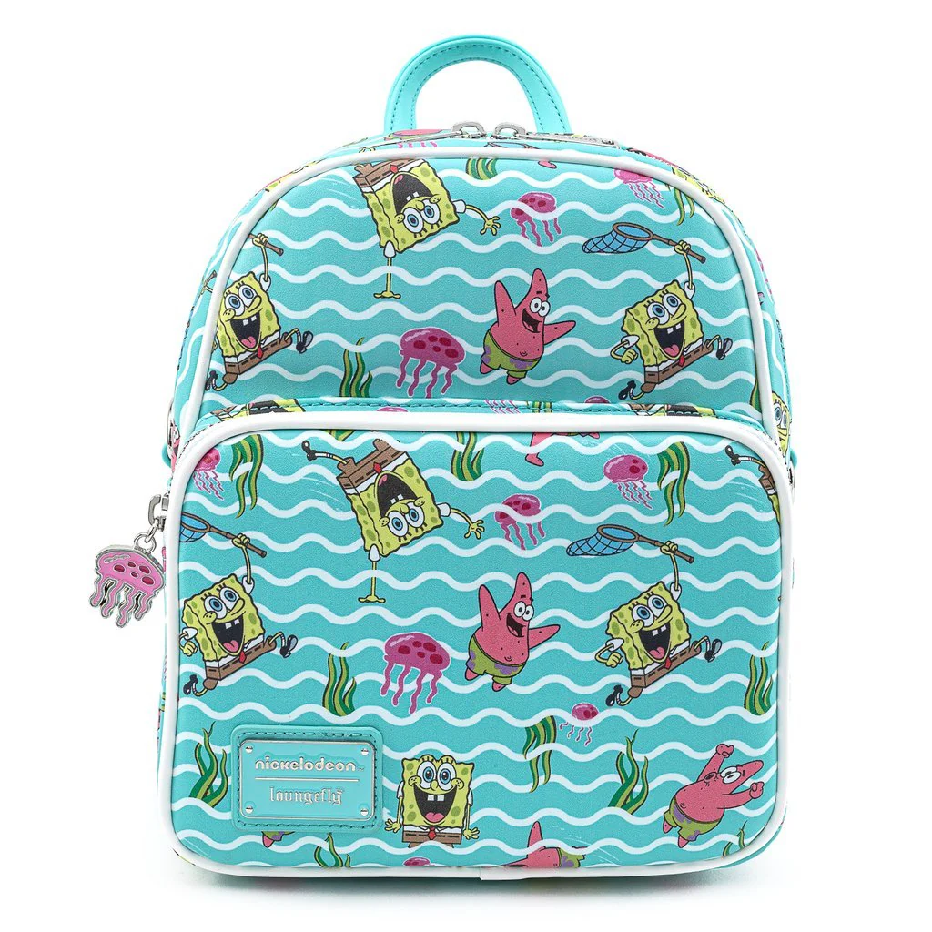 Loungefly X Nickelodeon Spongebob Jelly Fishing Convertible Mini Backpack - Image 2