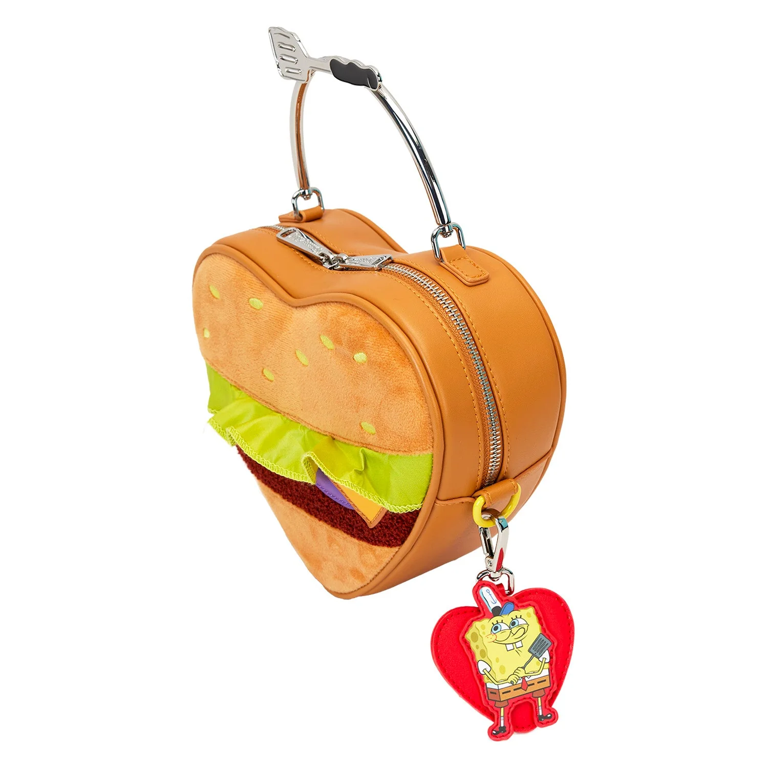Loungefly x Nickelodeon Spongebob Krabby Patty Plush Crossbody Bag - Image 3