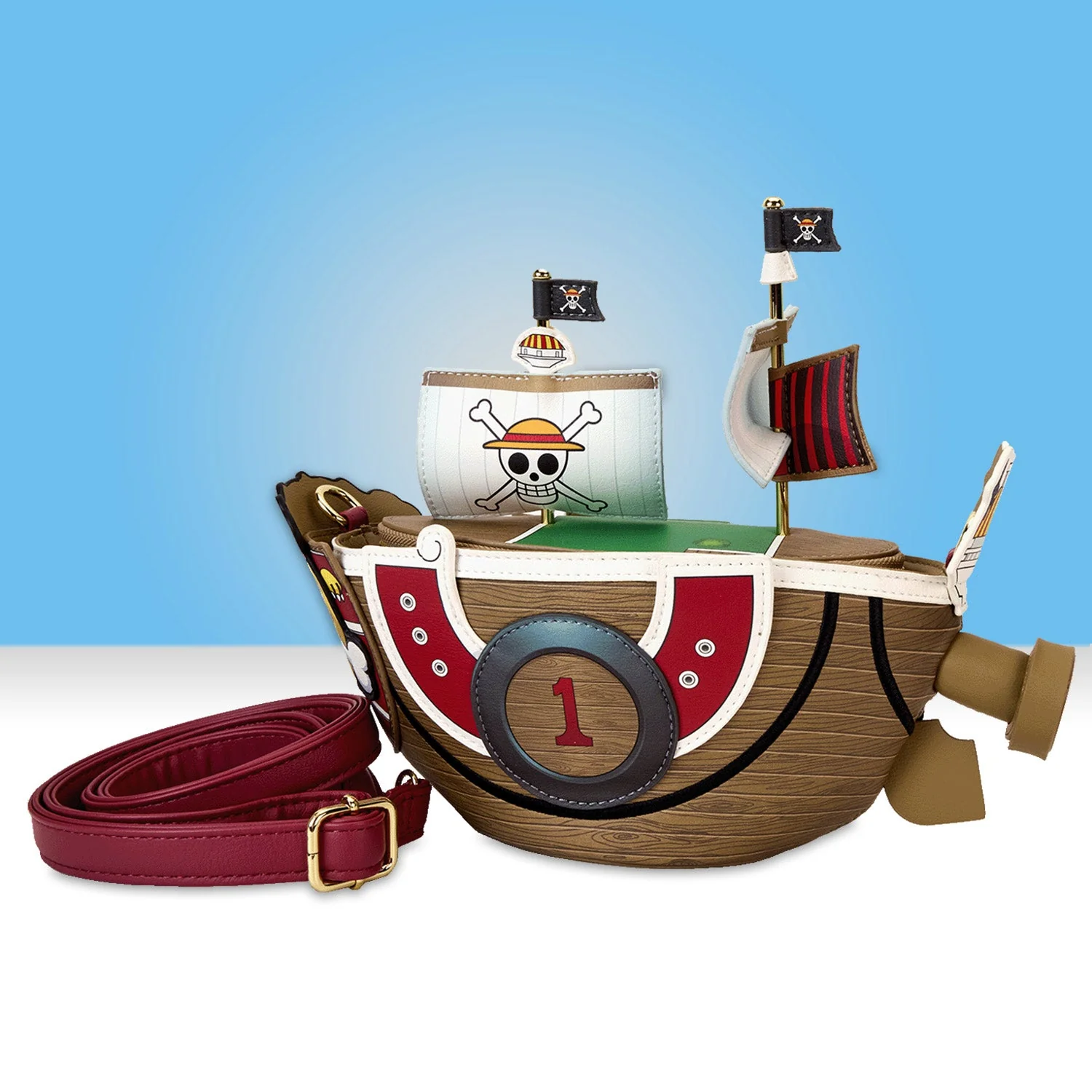 Loungefly x One Piece Thousand Sunny Ship Figural Crossbody Bag