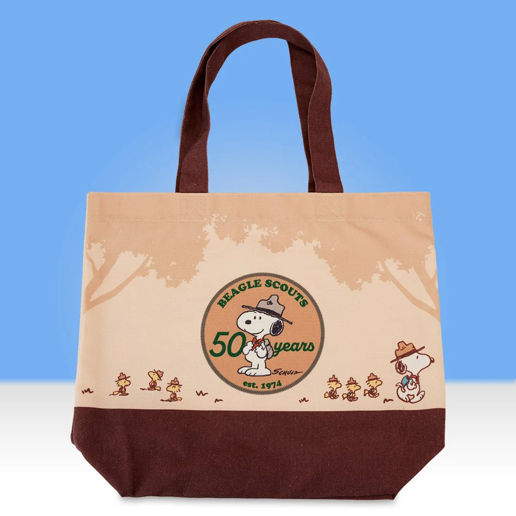 Loungefly x Peanuts Beagle Scouts 50th Anniversary Canvas Tote Bag