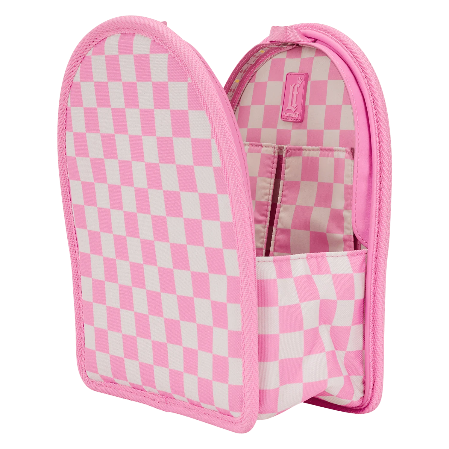 Loungefly Pink Checkerboard Light-Up Mini Backpack Insert Organizer - Image 3