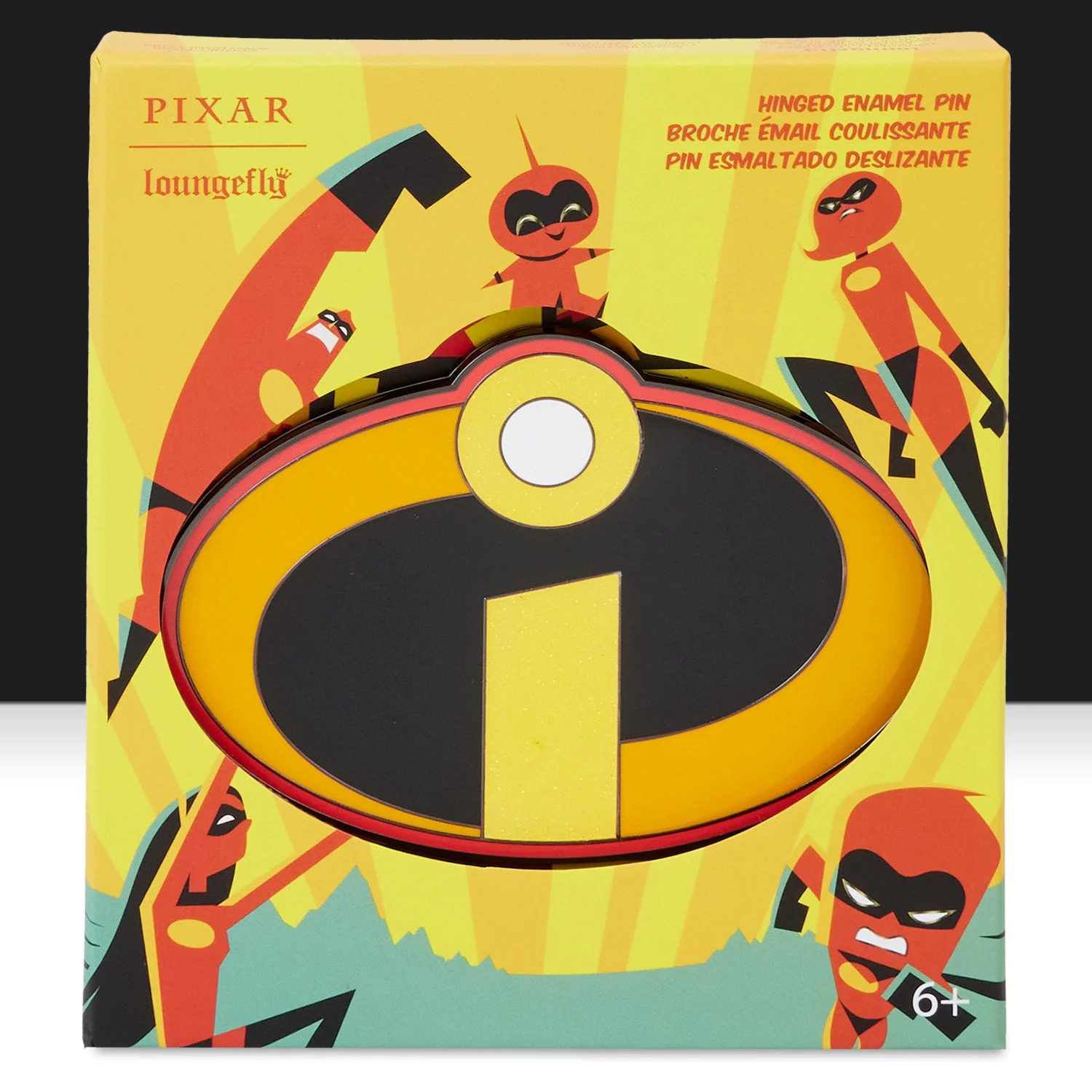 Loungefly x Pixar The Incredibiles 20th Anniversary Hinged 3" Collector Box Pin
