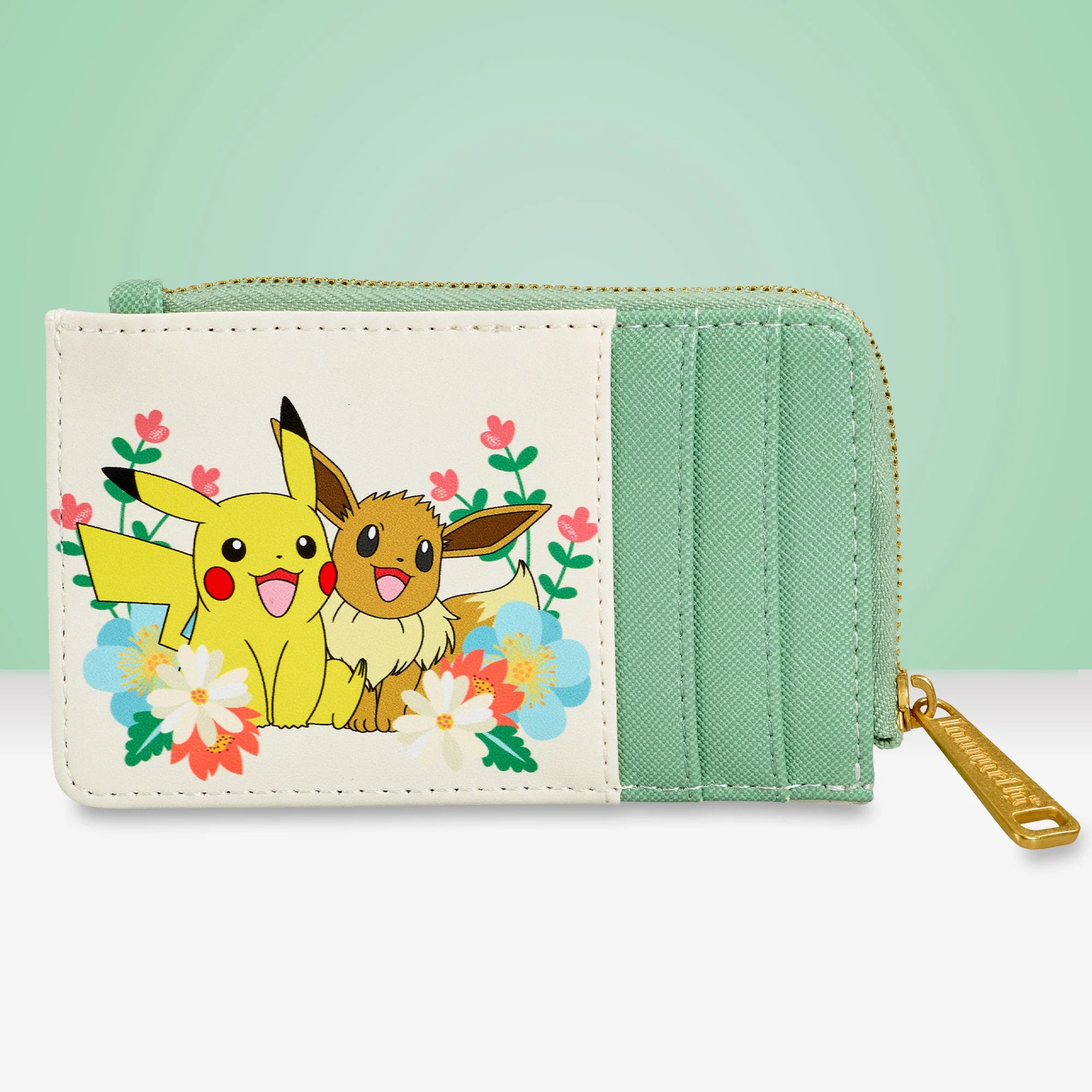 Loungefly x Pokemon Pikachu & Eevee Floral Wallet