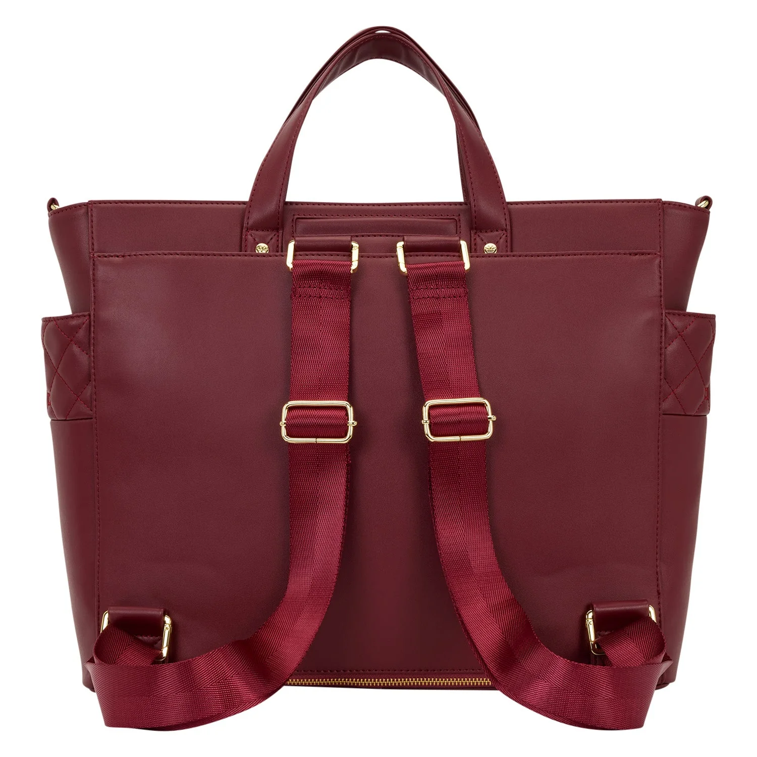 Loungefly Originals Red Quilted Pin Trader Convertible Tote Bag - Image 3