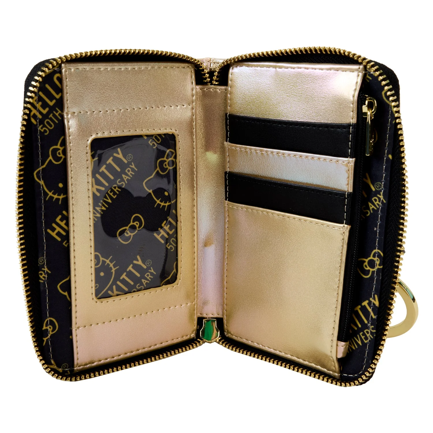 Loungefly x Sanrio Hello Kitty 50th Anniversary Gold Zip Around Wallet - Image 4