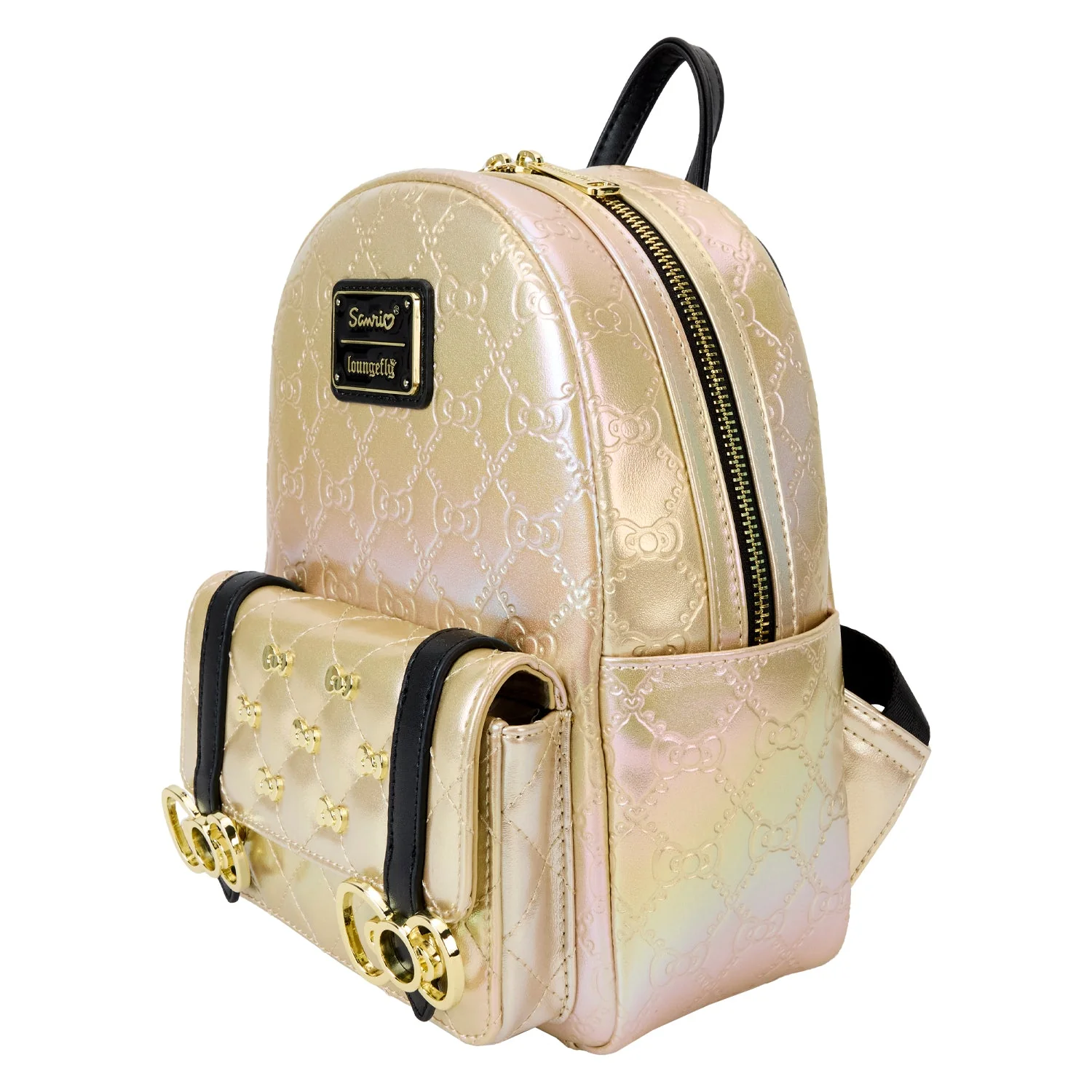 Loungefly x Sanrio 50th Anniversary Metallic Gold Mini Backpack - Image 2