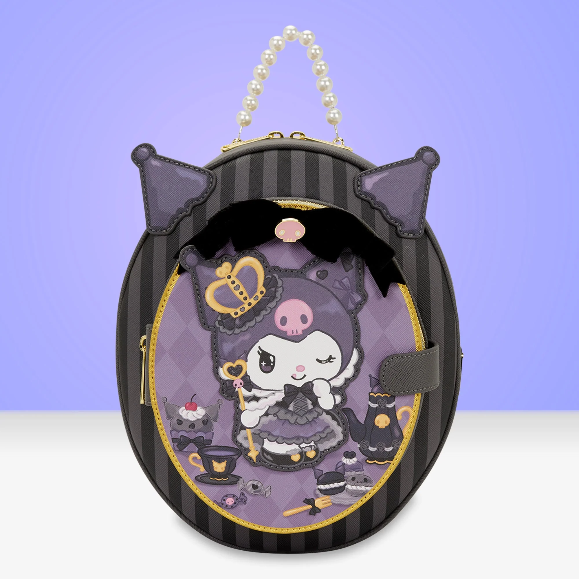 Loungefly x Sanrio Kuromi 20th Anniversary Cameo Mini Backpack