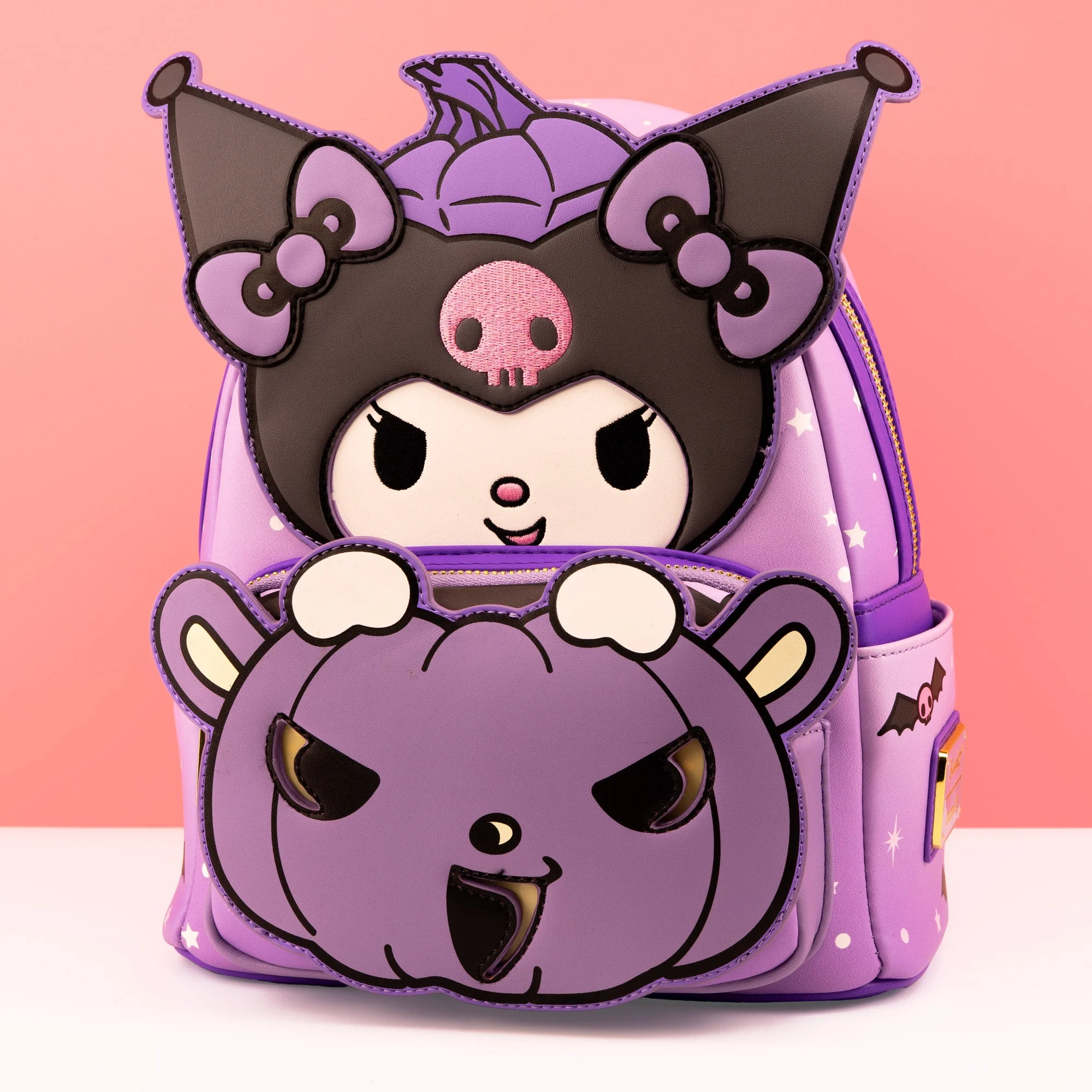 Loungefly x Sanrio Kuromi Pumpkin Mini Backpack - Image 2