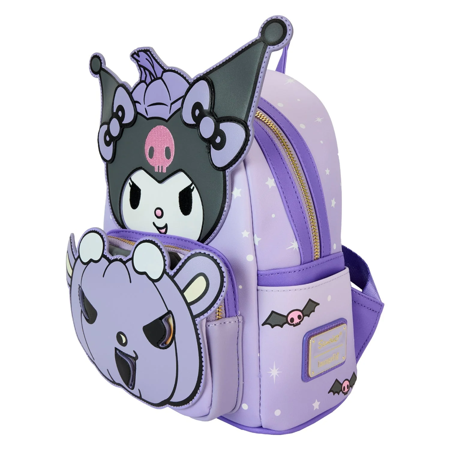 Loungefly x Sanrio Kuromi Pumpkin Mini Backpack - Image 3