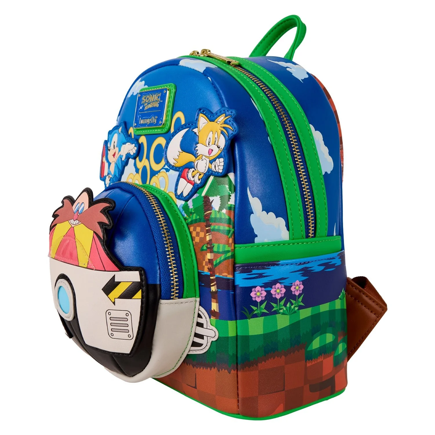 Loungefly x Sonic the Hedgehog Green Hill Zone Light Up Mini Backpack - Image 4
