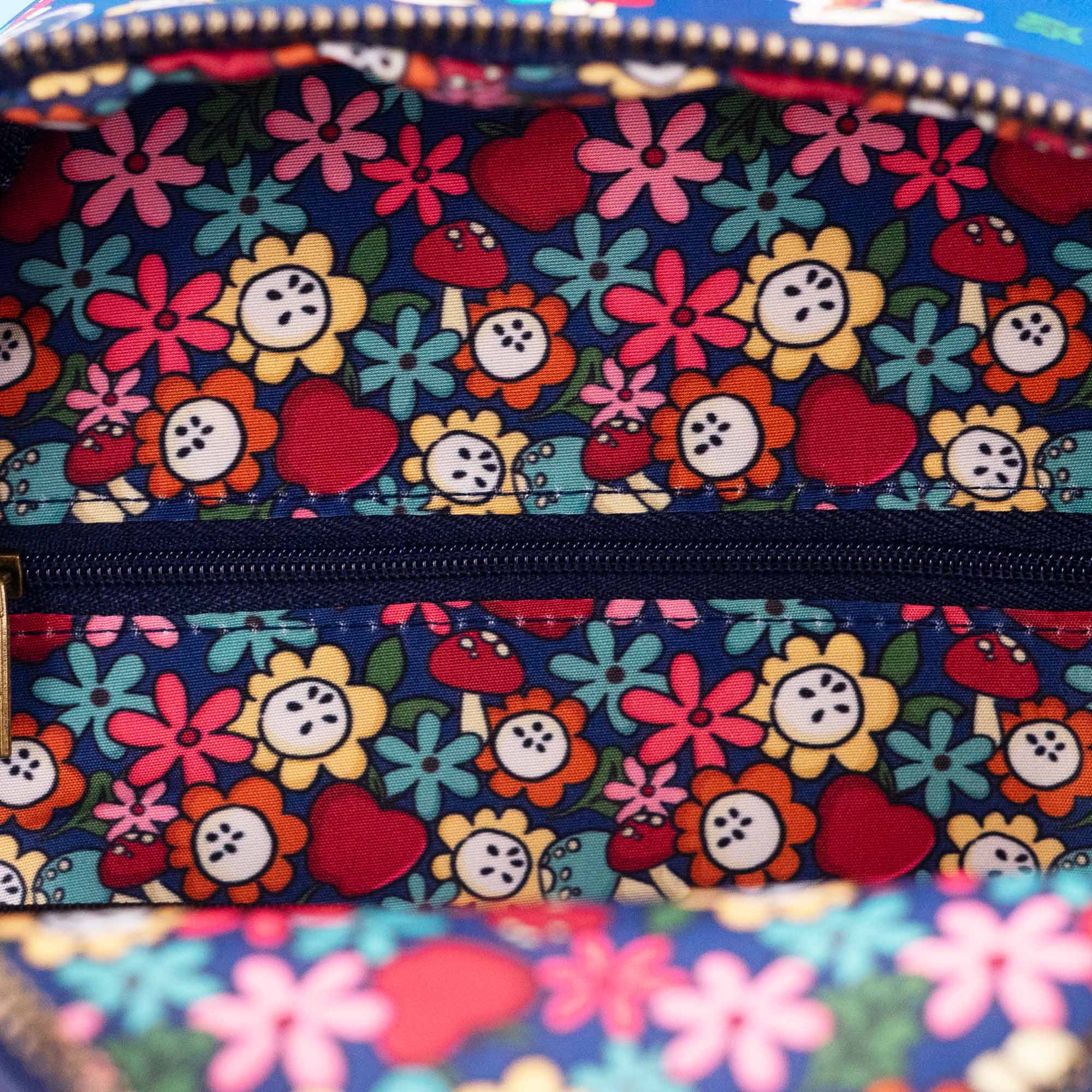 Loungefly x Snow White and the Seven Dwarfs Floral Watercolour AOP Mini Backpack - Image 4