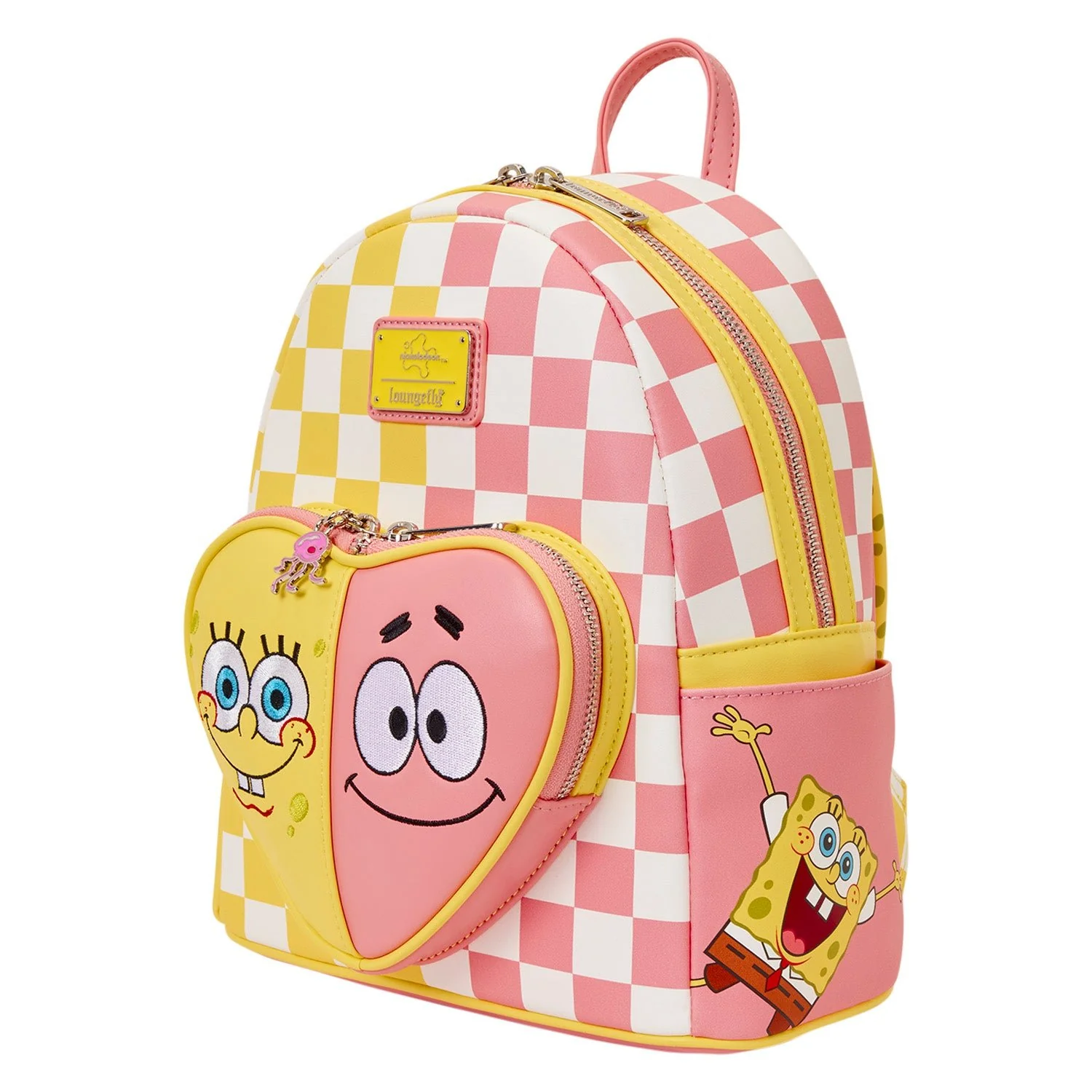 Loungefly x Spongebob Squarepants & Patrick Star Checkered Mini Backpack - Image 3