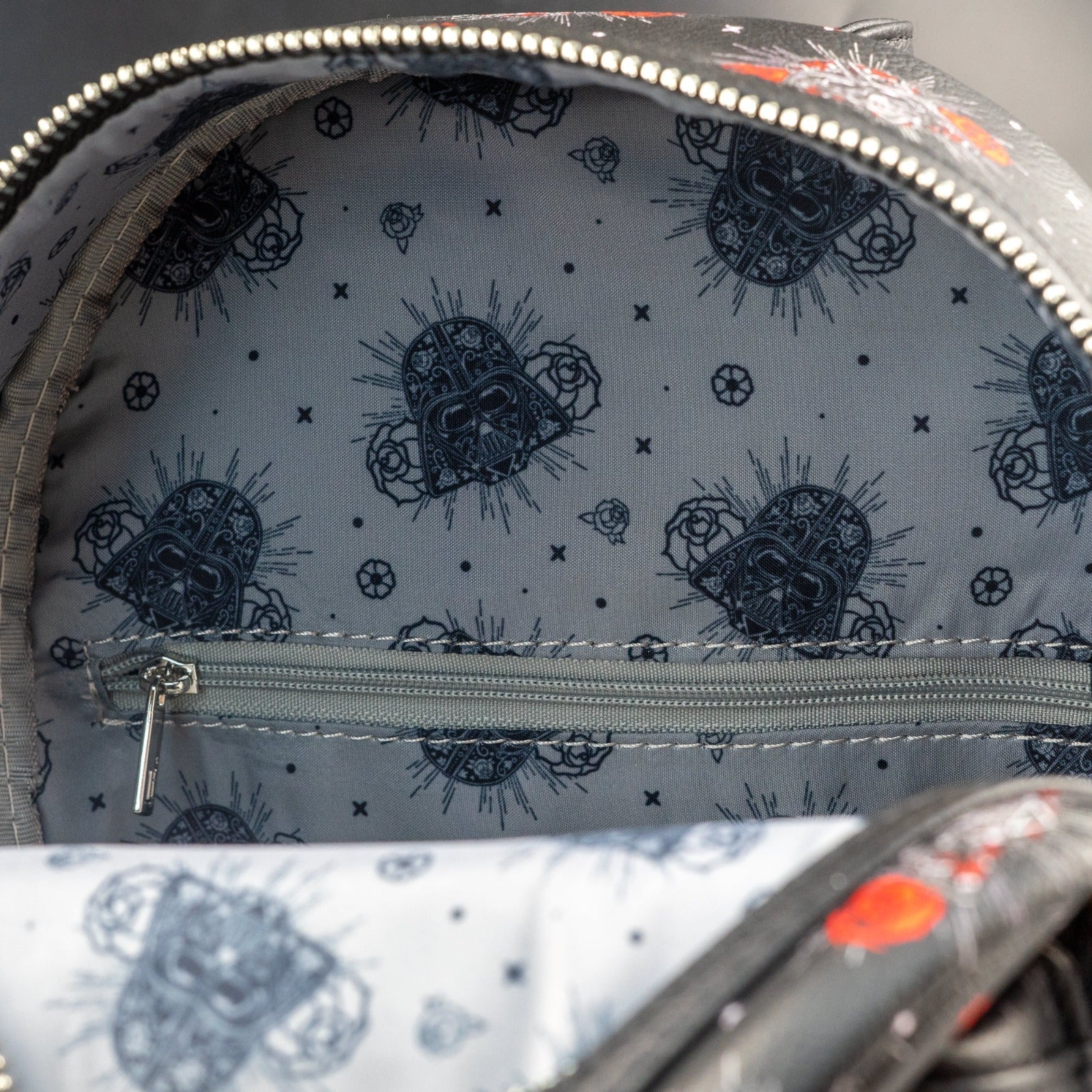 Loungefly x Star Wars Darth Vader Sugar Skull Rose Print Mini Backpack - Image 5