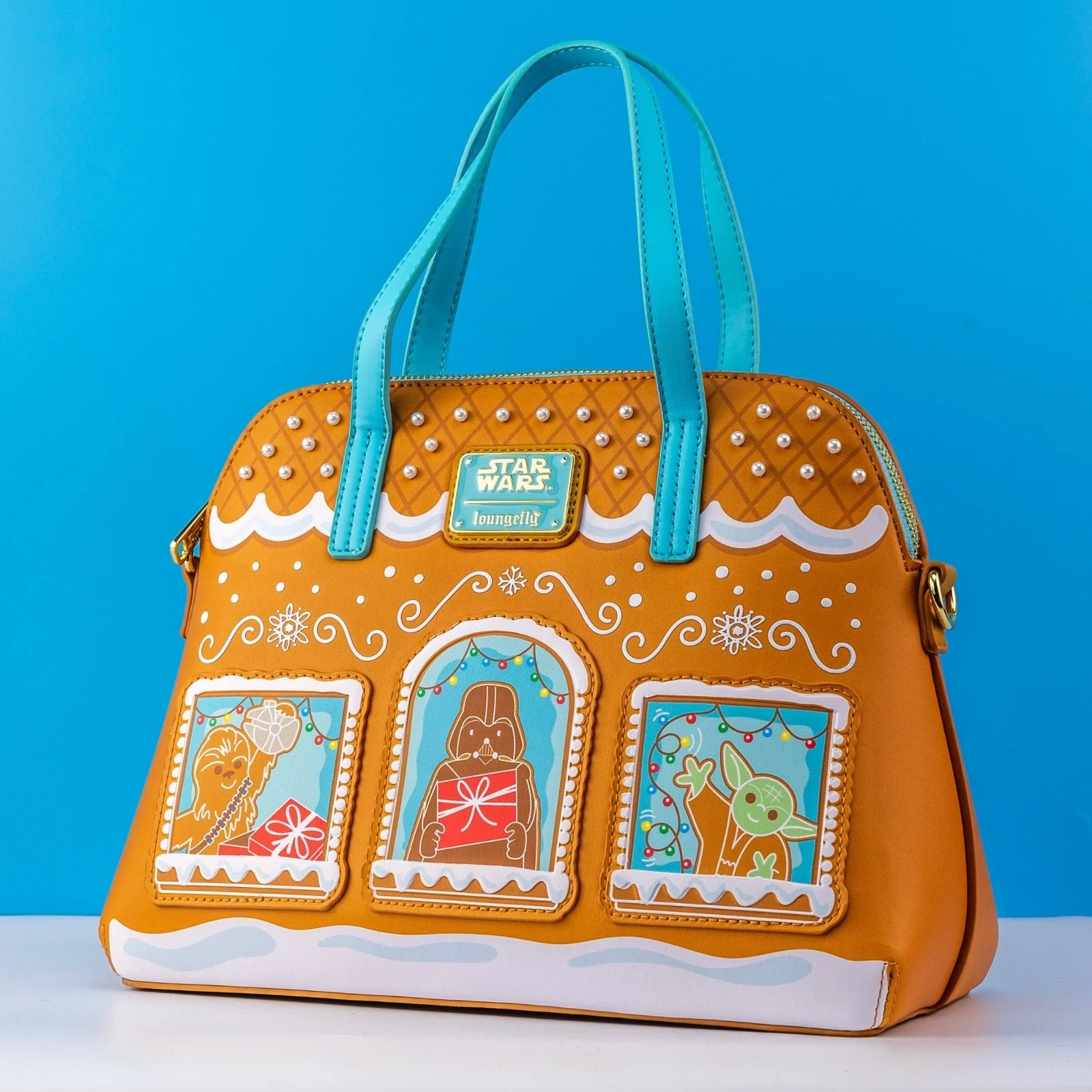 Loungefly x Star Wars Festive Gingerbread House Crossbody Bag - Image 3