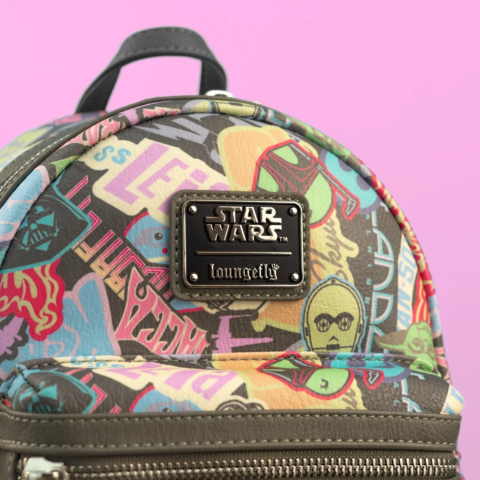 Loungefly x Star Wars Pastel Stickers Print Mini Backpack - Image 2