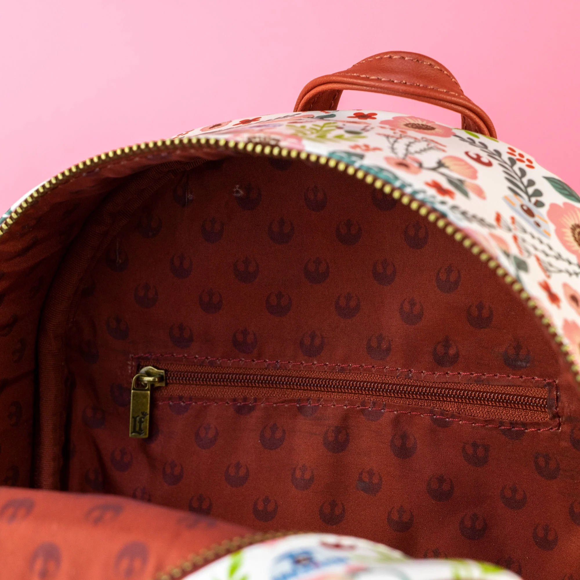 Loungefly x Star Wars Rebel Droids Floral Print Mini Backpack - Image 6