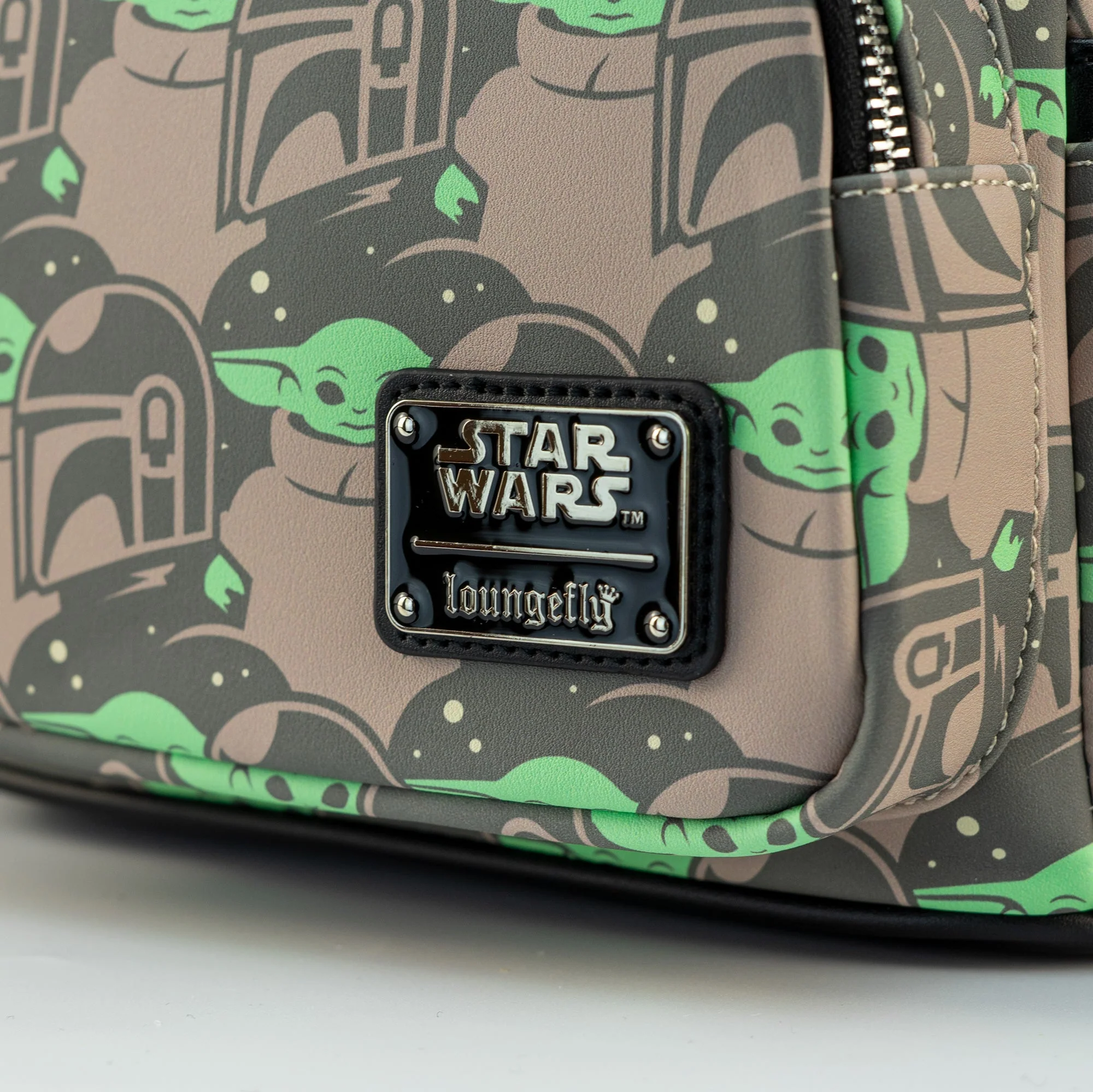 Loungefly x The Mandalorian, Grogu and Mandalorian Print Mini Backpack - Image 2