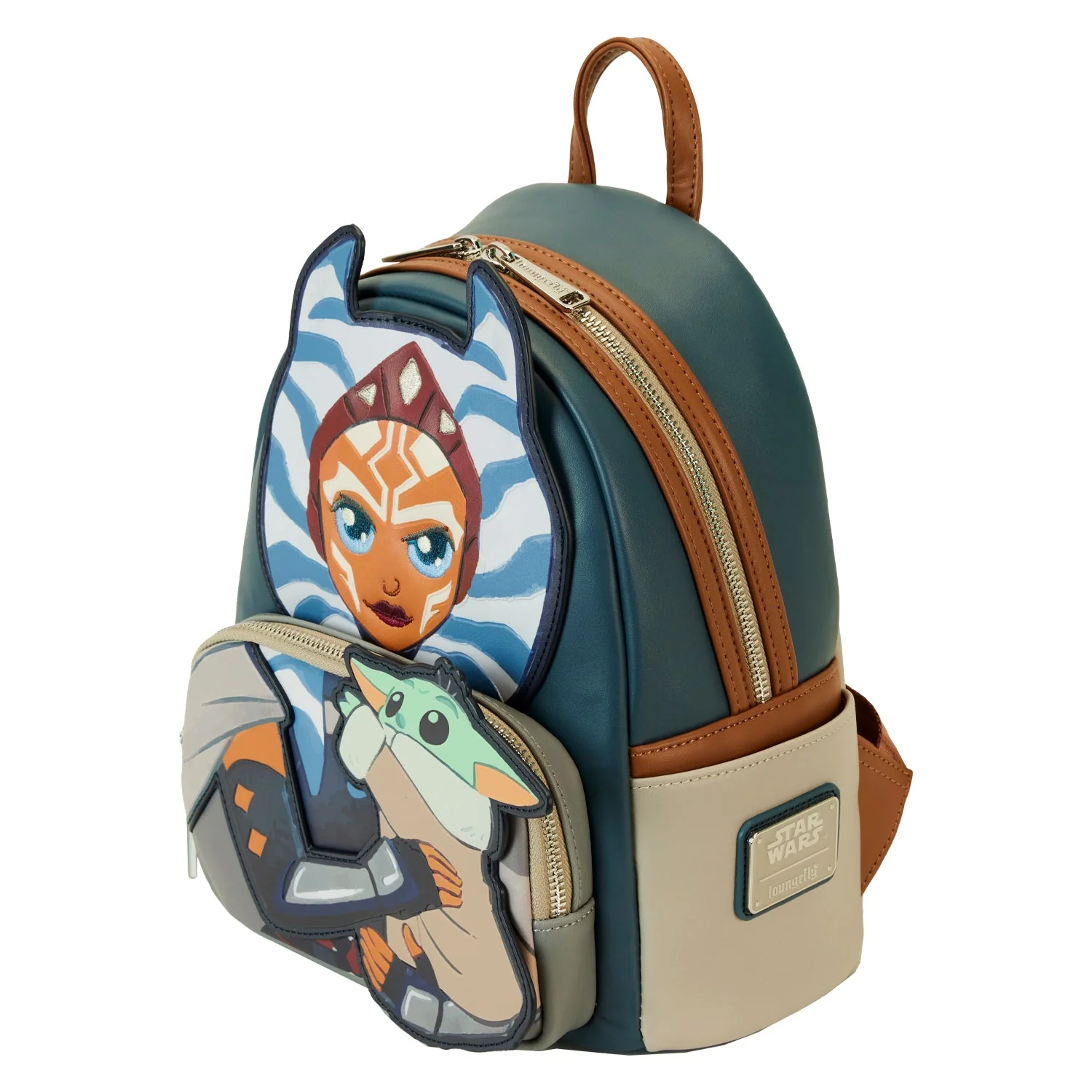 Loungefly x Star Wars The Mandalorian Ahsoka Holding Grogu Mini Backpack - Image 3