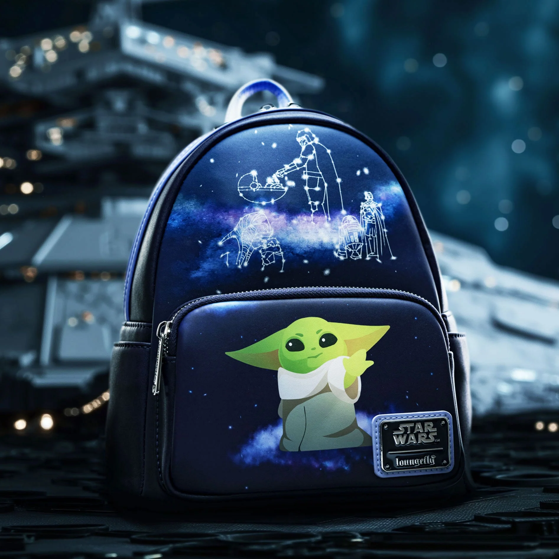 Loungefly x Star Wars The Mandalorian Grogu Constellations Mini Backpack - Image 7
