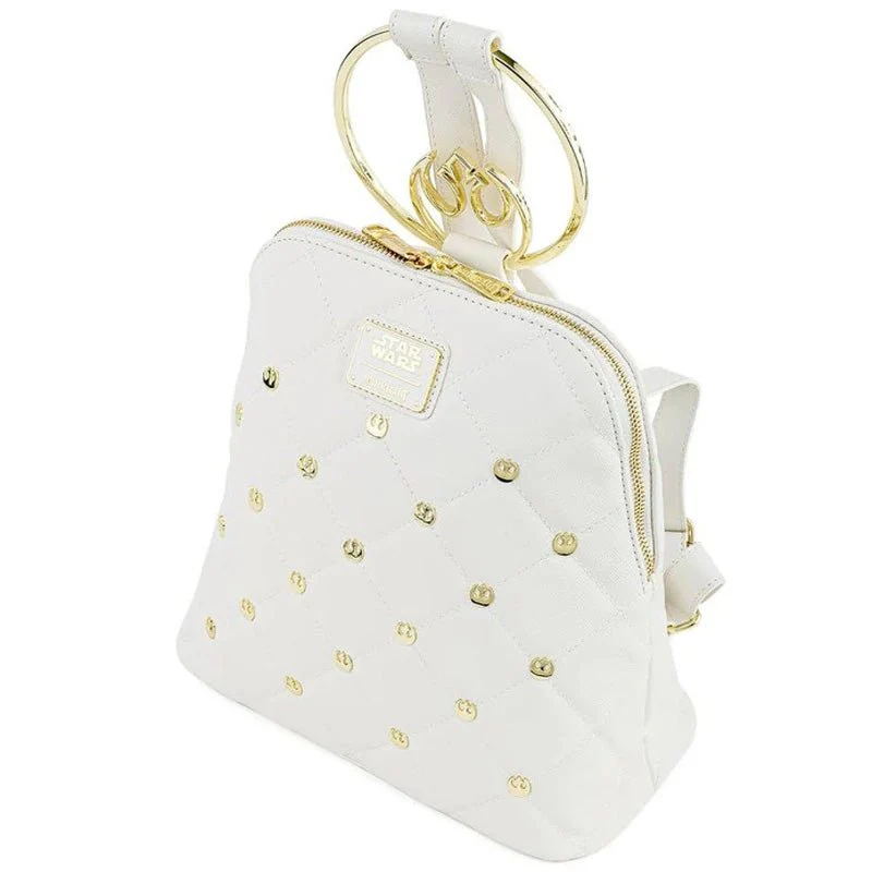 Loungefly x Star Wars White Gold Rebel Hardware Mini Backpack - Image 8