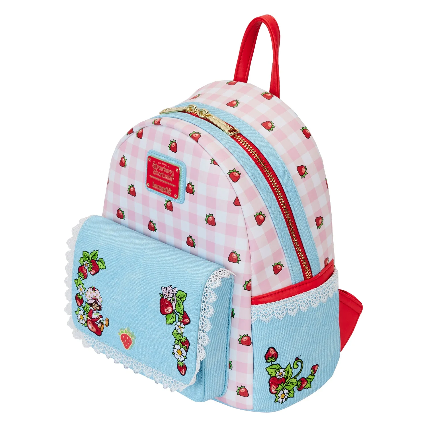 Loungefly x Strawberry Shortcake Denim Pocket Mini Backpack - Image 4