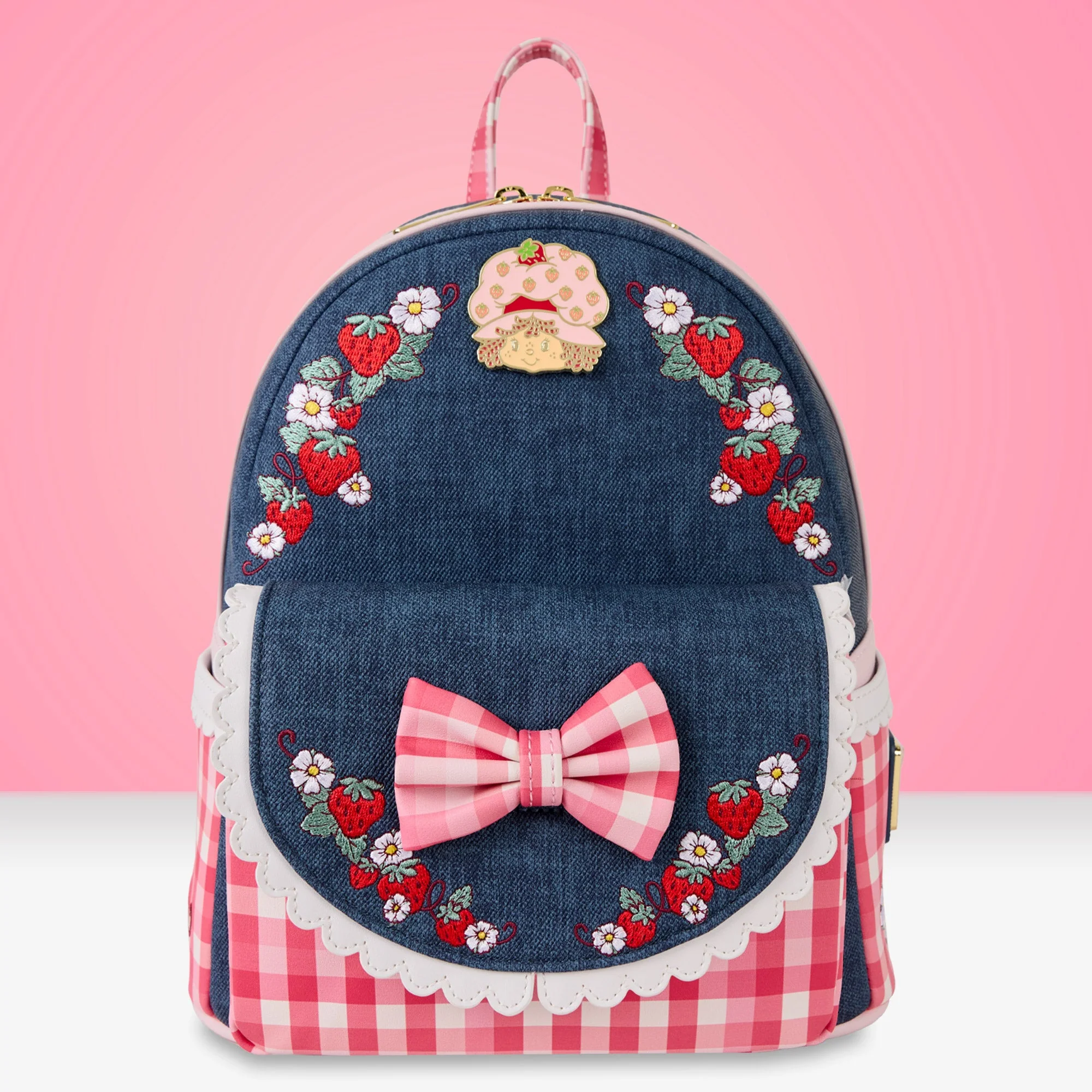 Loungefly x Strawberry Shortcake Faux Denim Mini Backpack