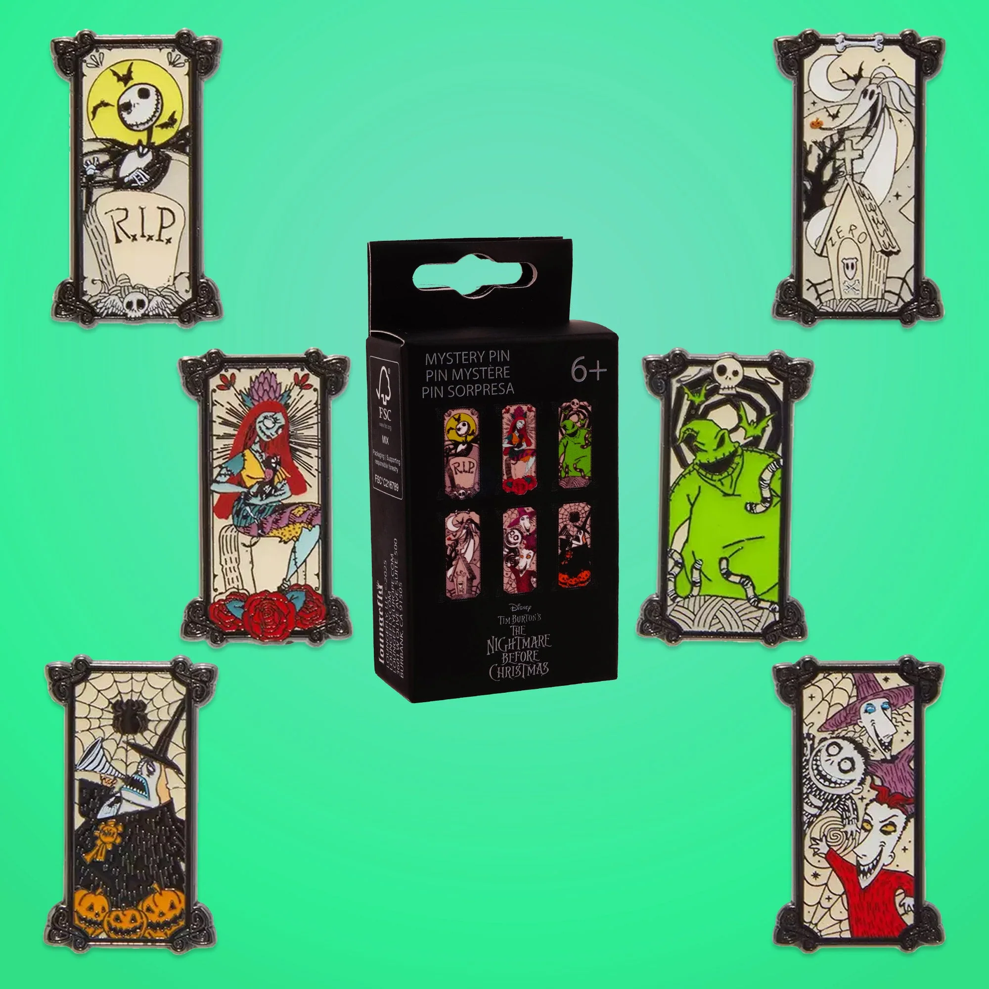 Loungefly x The Nightmare Before Christmas Character Portrait Blind Box Mystery Pin