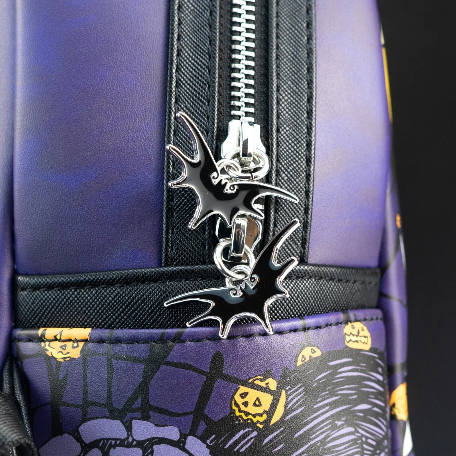 Loungefly x The Nightmare Before Christmas Zero, Jack and Sally Graveyard Scene Mini Backpack - Image 3