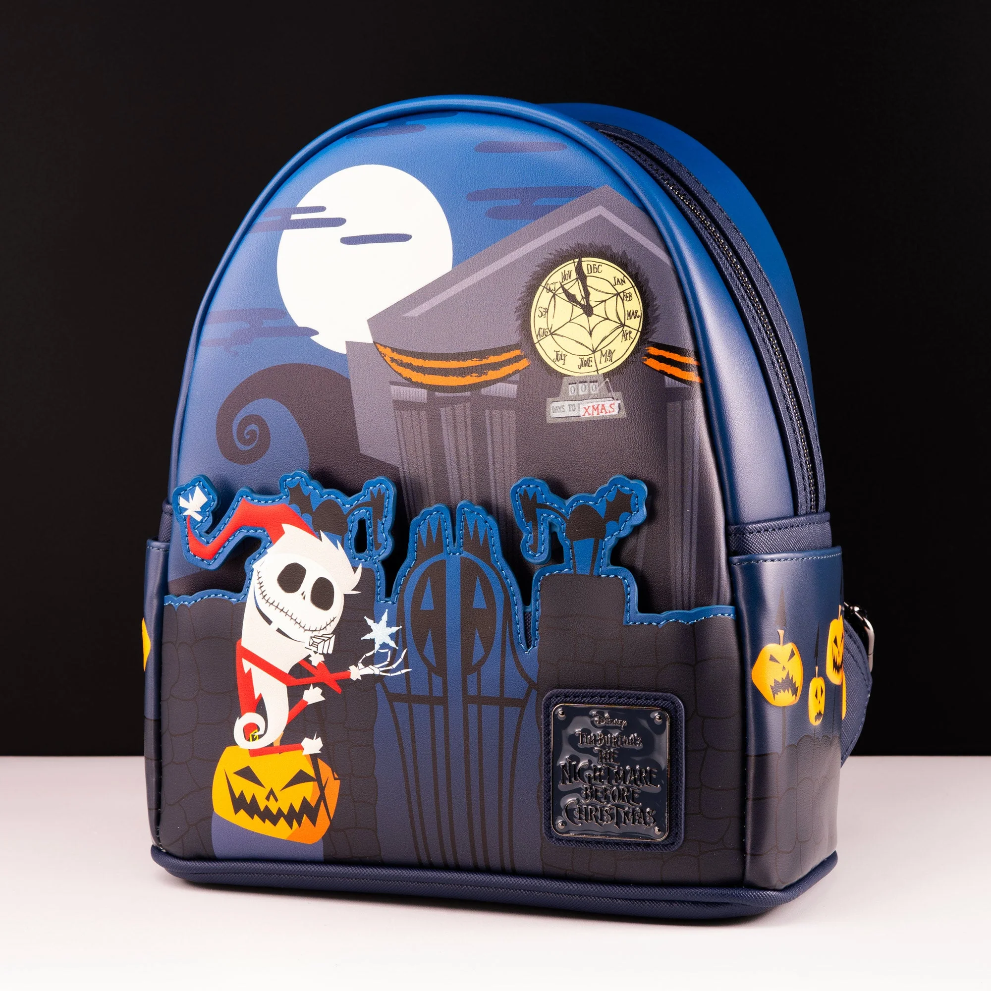 Loungefly x The Nightmare Before Christmas Santa Jack Graveyard Scene GITD Mini Backpack - Image 7