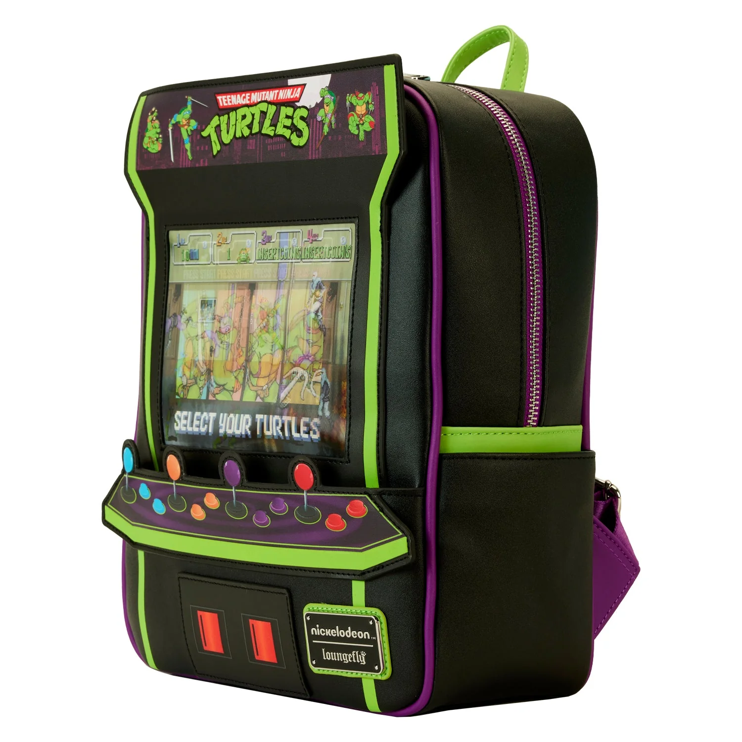 Loungefly x TMNT 40th Anniversary Vintage Arcade Mini Backpack - Image 4