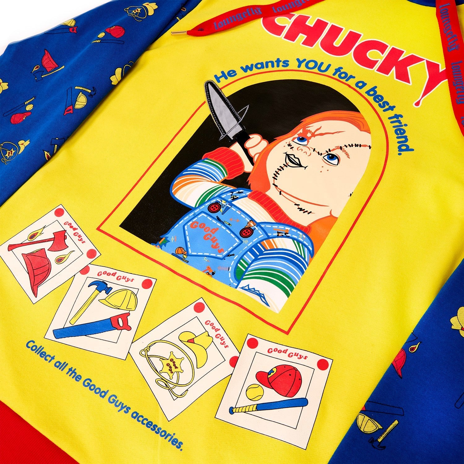 Loungefly x Universal Childs Play Chucky Hooded Sweatshirt - Image 3