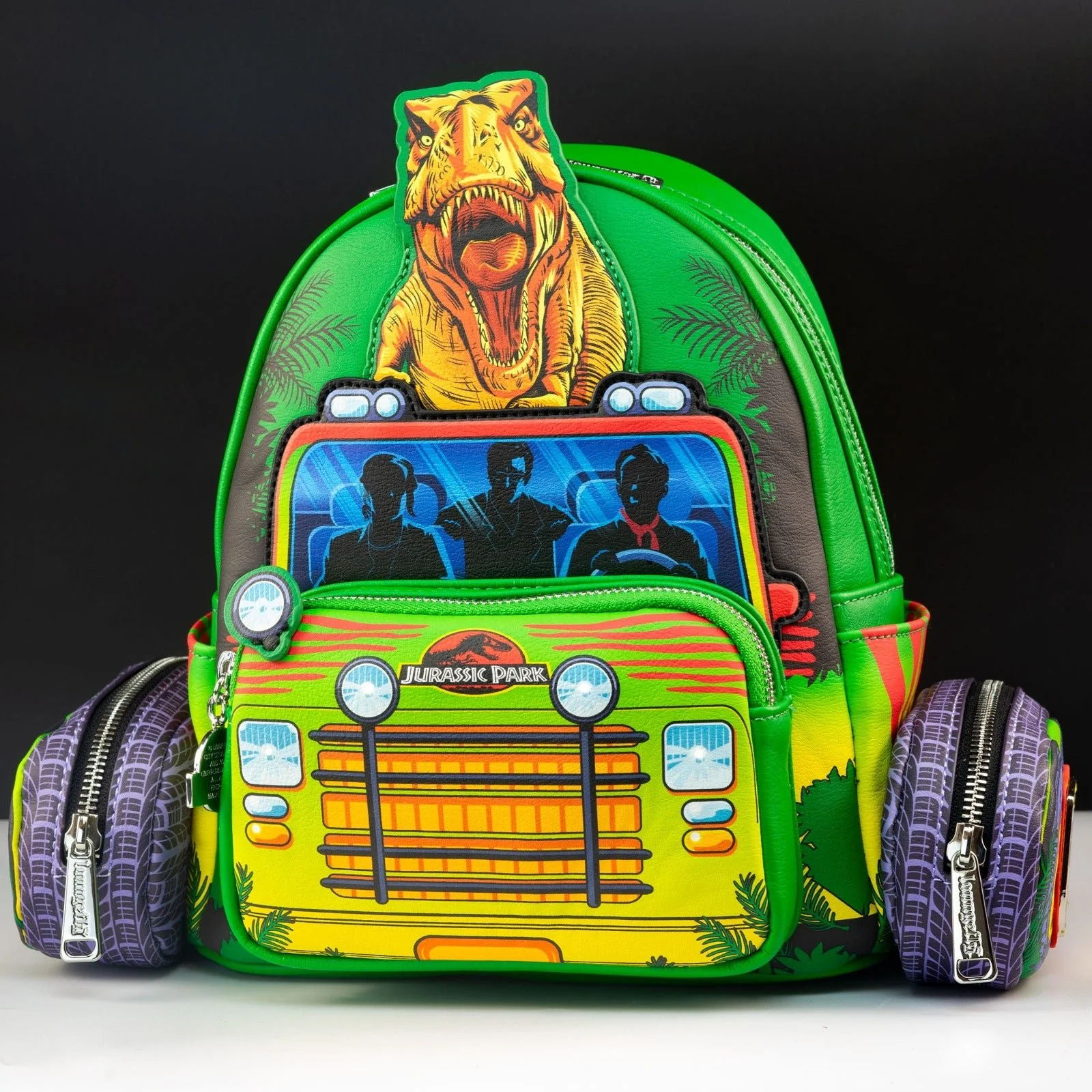 Loungefly x Universal Jurassic Park T-Rex Vehicle Escape Light Up Mini Backpack - Image 2