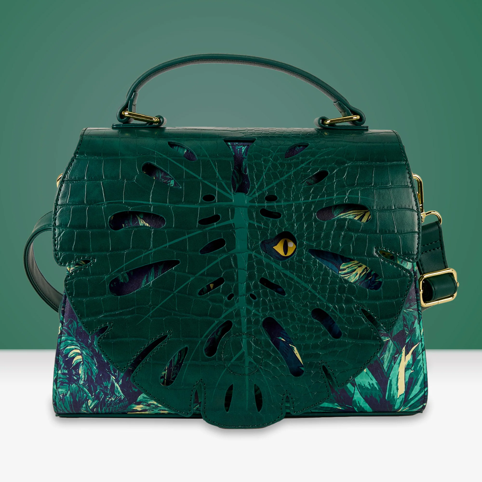 Loungefly x Universal Jurassic World Leaf Flap Crossbody Bag