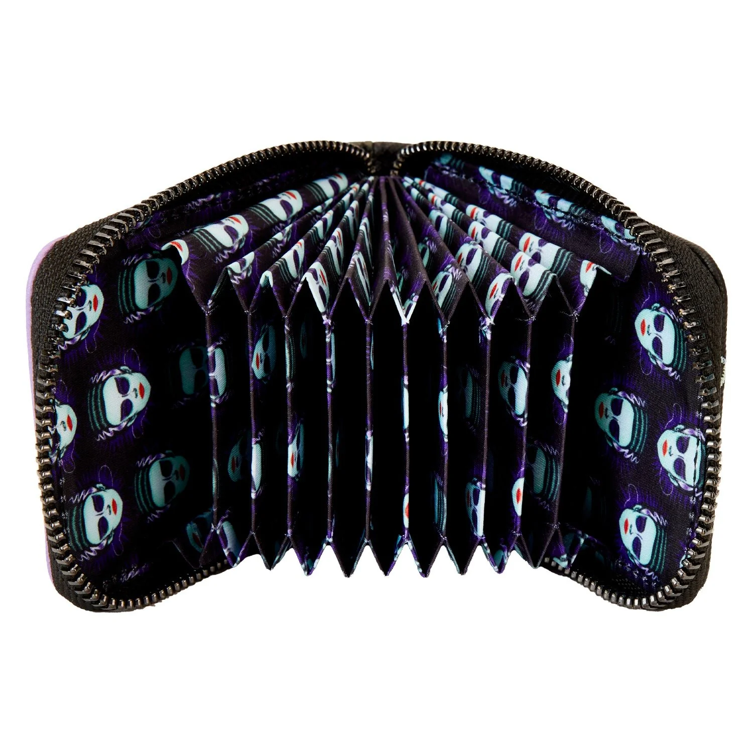 Loungefly x Universal Monsters Bride Of Frankenstein Neon Mask Zip Around Wallet - Image 6
