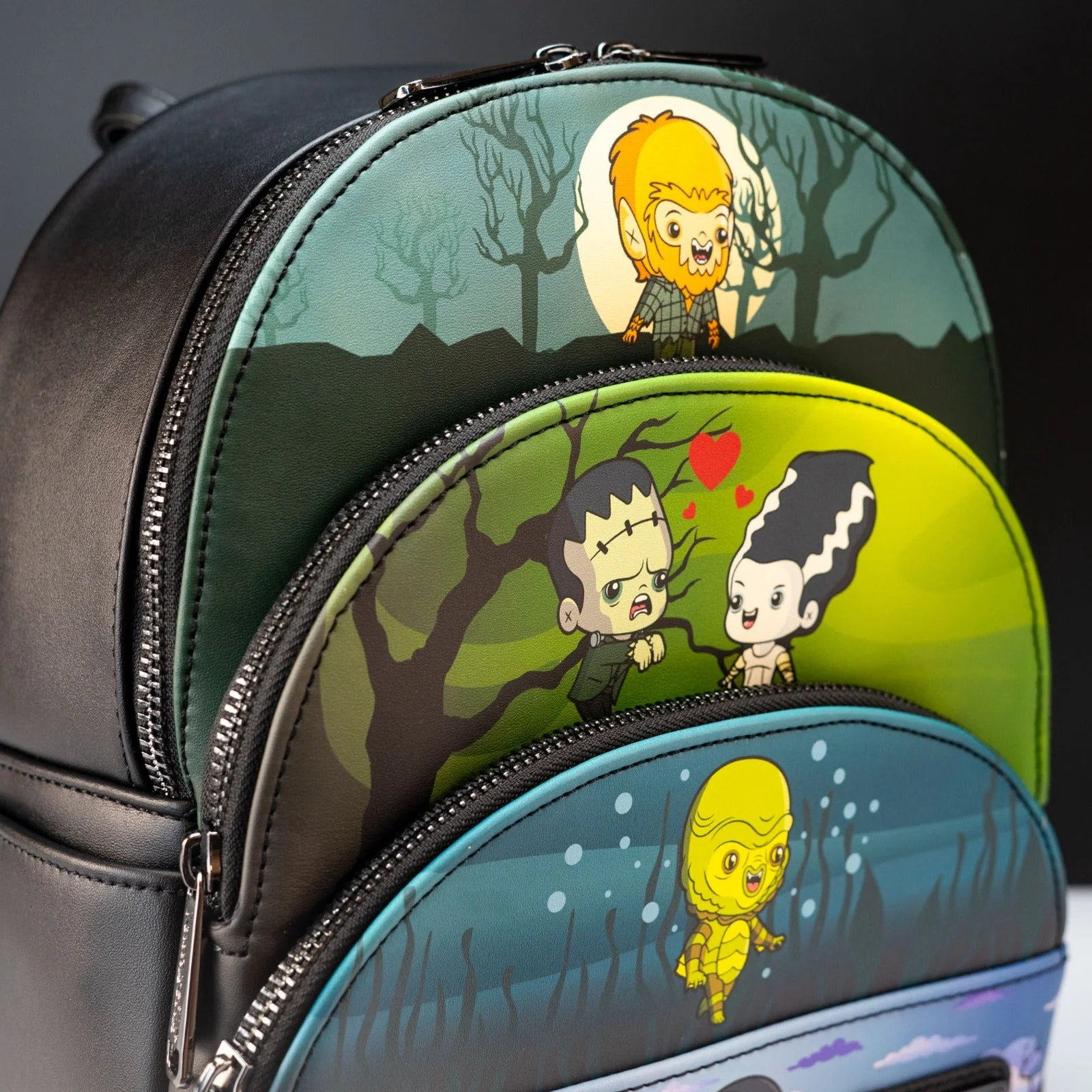 Loungefly x Universal Monsters Triple Pocket Mini Backpack - Image 2