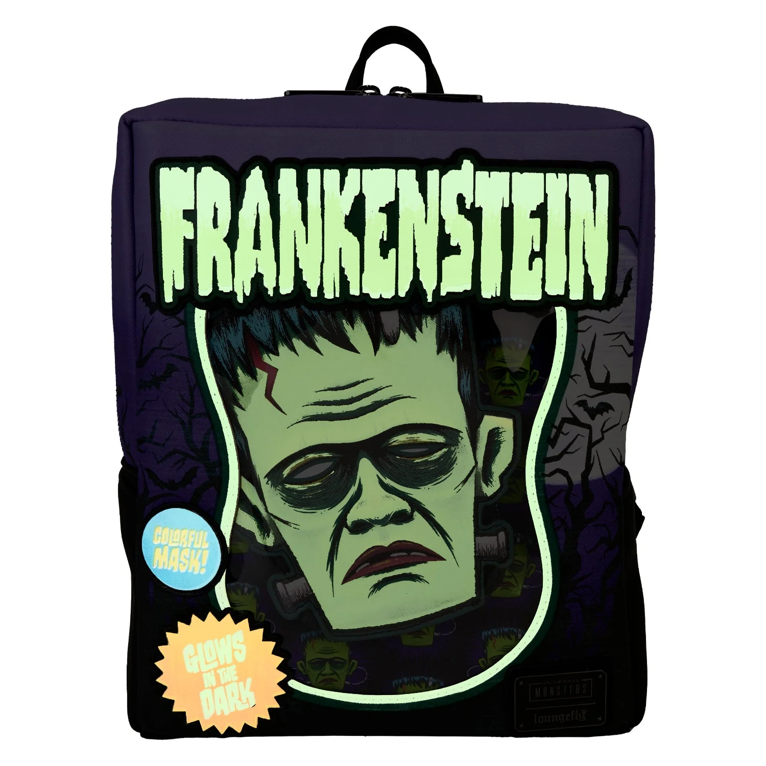 Loungefly x Universal Monsters Frankenstein Neon Mask Mini Backpack - Image 2