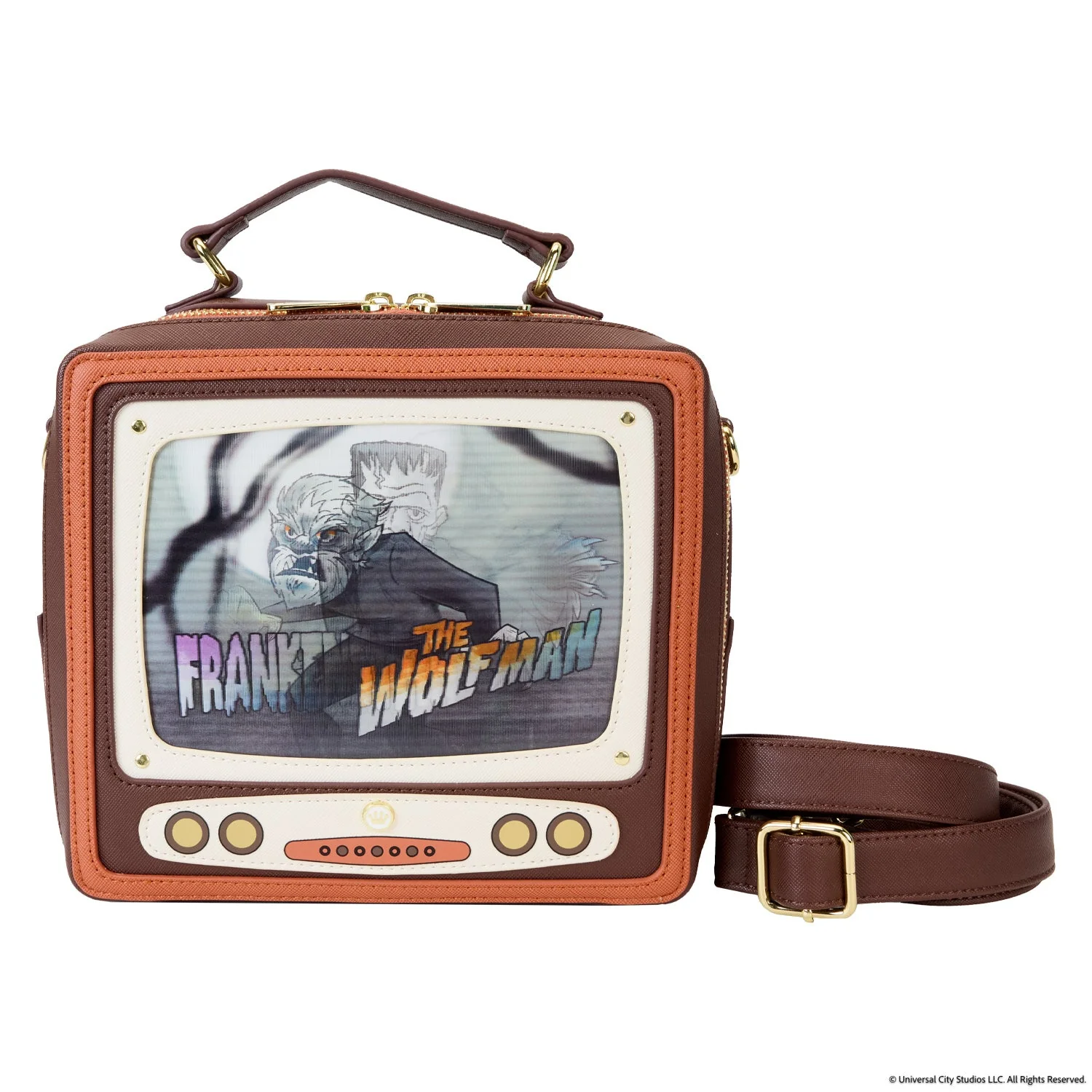 Loungefly x Universal Monsters Vintage TV Triple Lenticular Crossbody Bag - Image 7