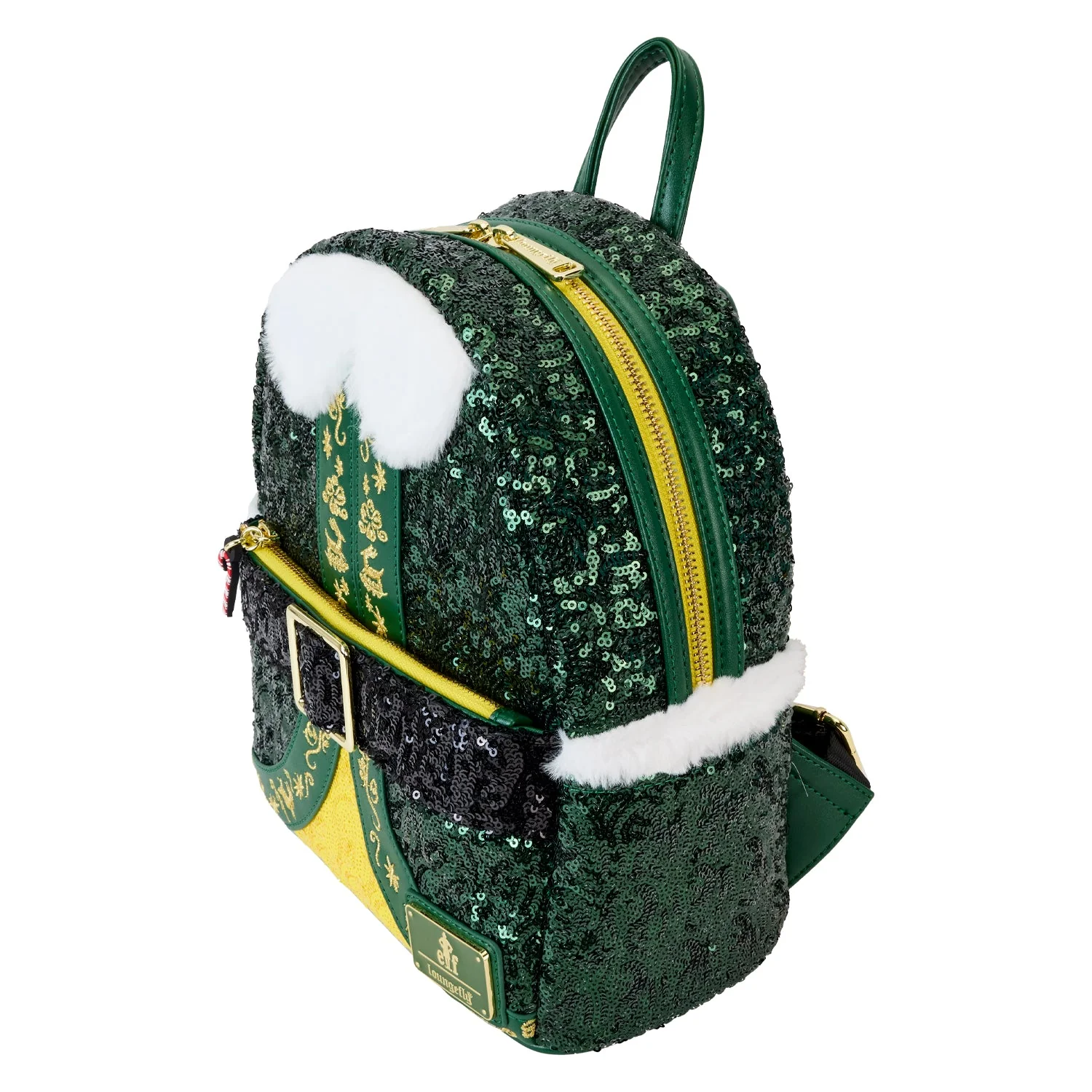Loungefly x Warner Bros. Elf Buddy Sequin Cosplay Mini Backpack - Image 4