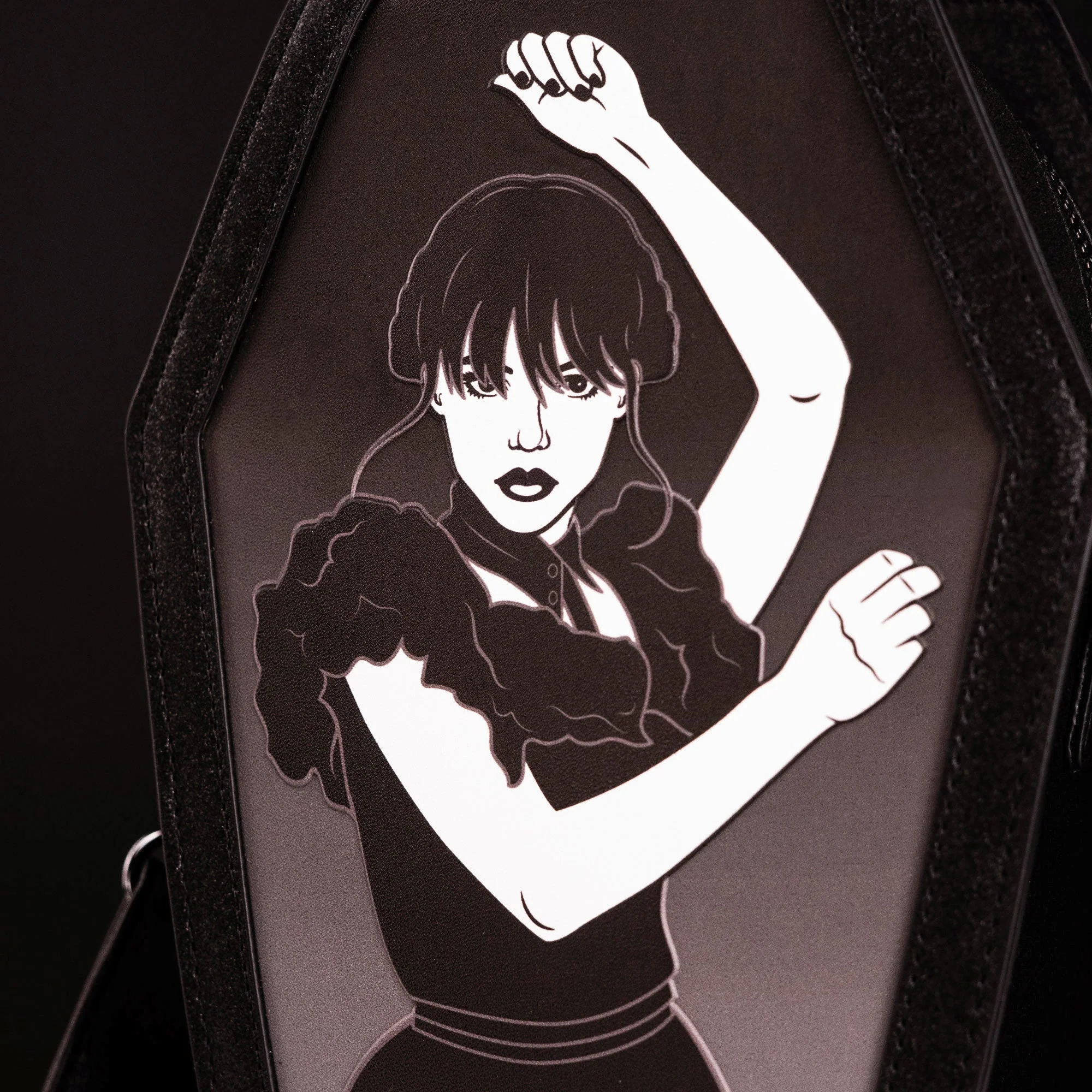 Loungefly x Wednesday Dance Pose Coffin Crossbody Bag - Image 3