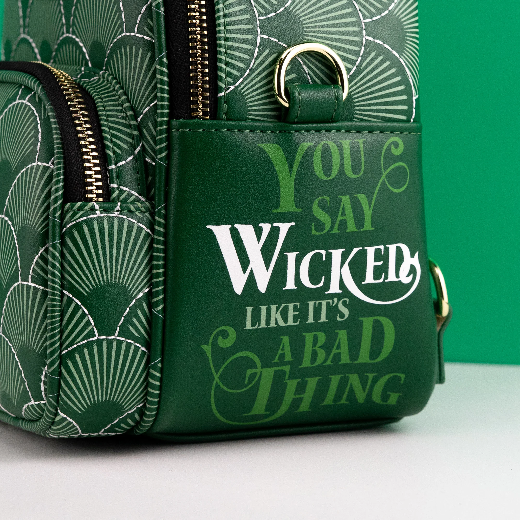 Loungefly x Wicked Elphaba Green Convertible Mini Backpack - Image 10