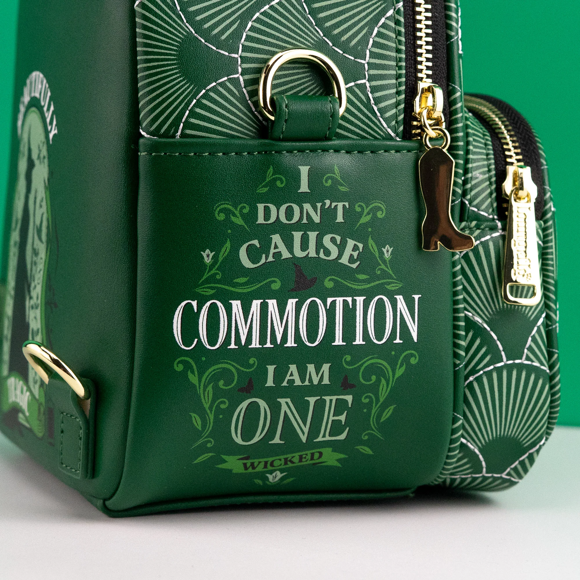 Loungefly x Wicked Elphaba Green Convertible Mini Backpack - Image 9