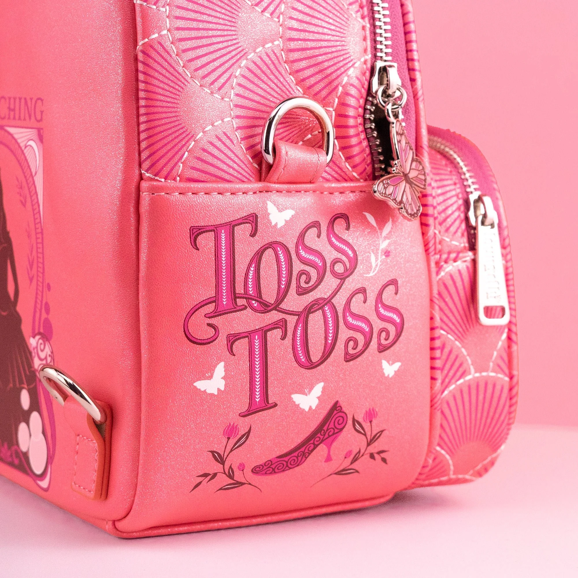 Loungefly x Wicked Glinda Pink Convertible Mini Backpack - Image 10