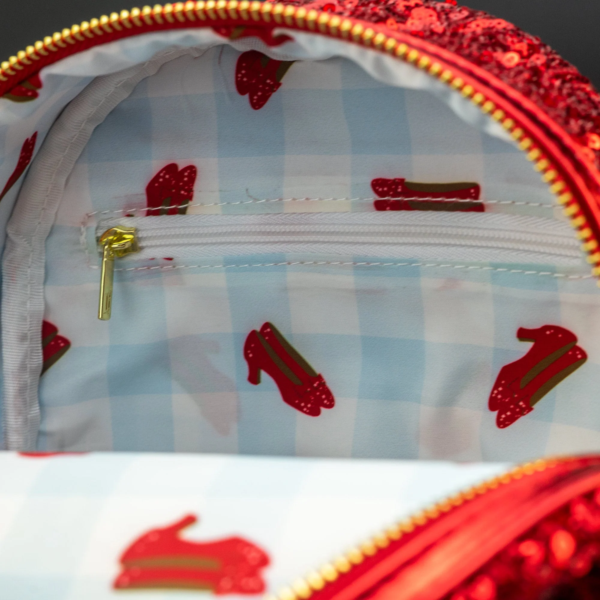 Loungefly x Wizard of Oz Ruby Slippers Sequin Mini Backpack - Image 6